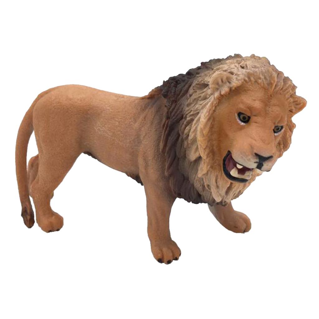 Simulation  Lion Model Artificial Animal Miniture Figurine