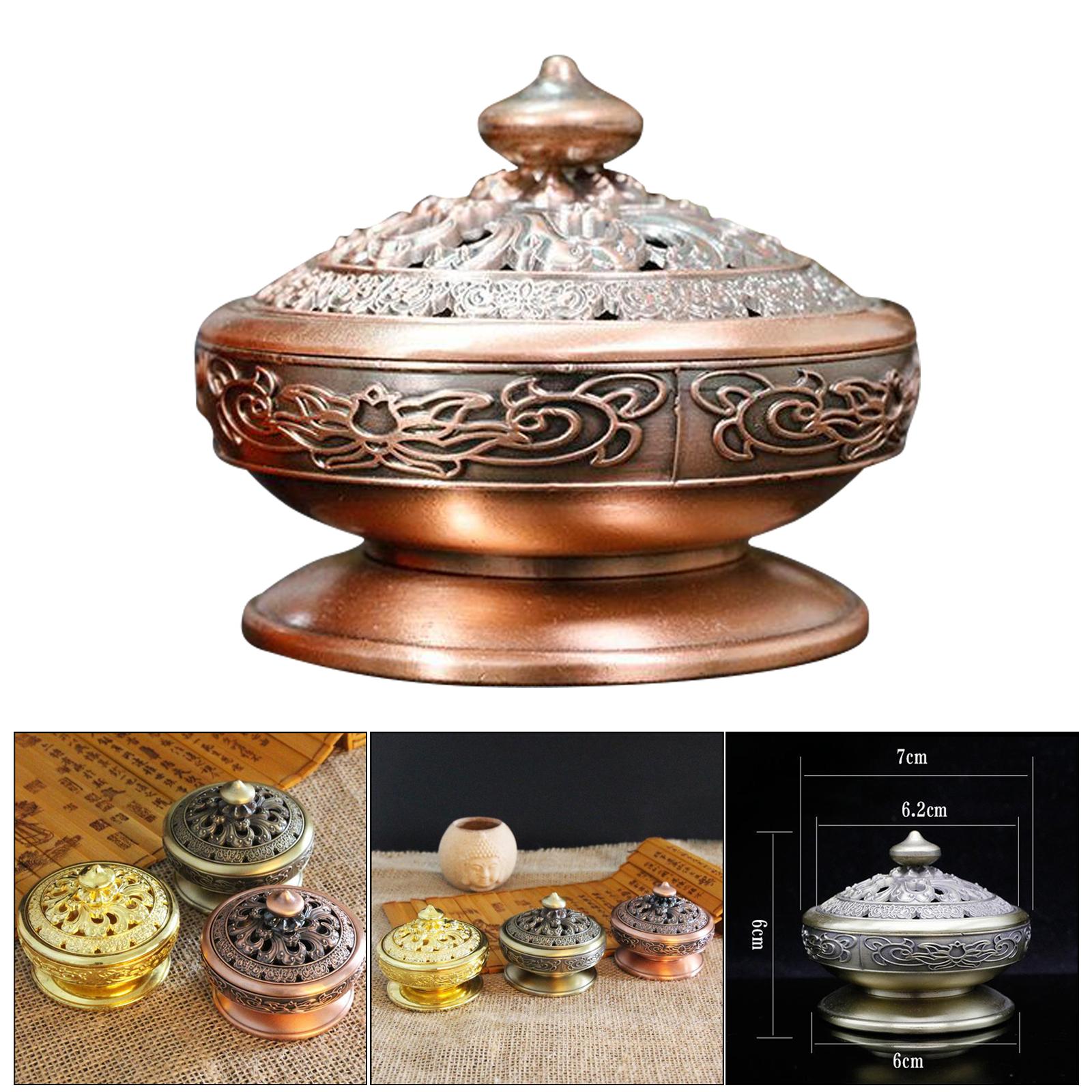 Incense Cone Burner Holder Waterfall Backflow Censer Home Yoga Room Copper