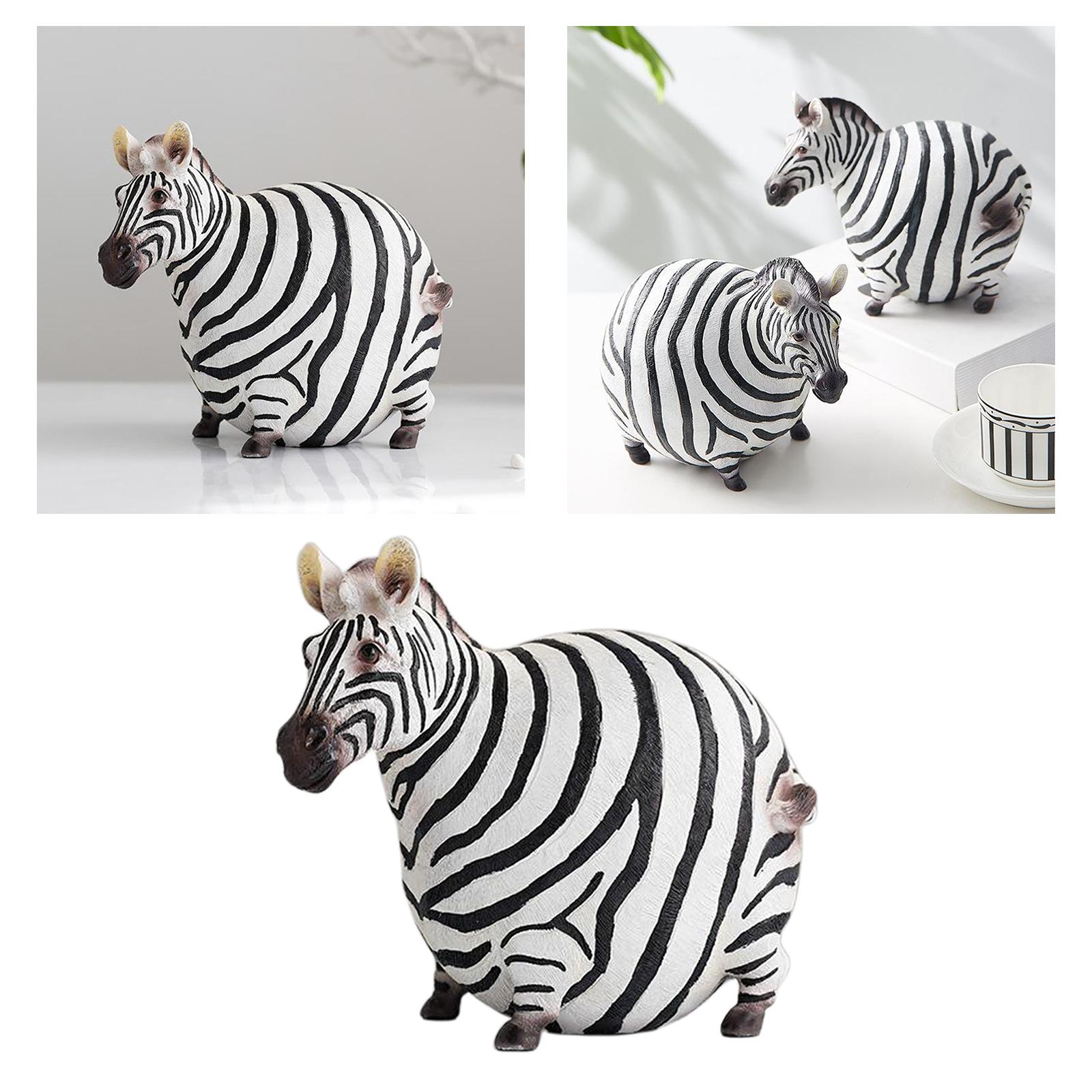 Cute Zebra Figurine Kids Toy Art Collectible Office Decoration Right Zebra