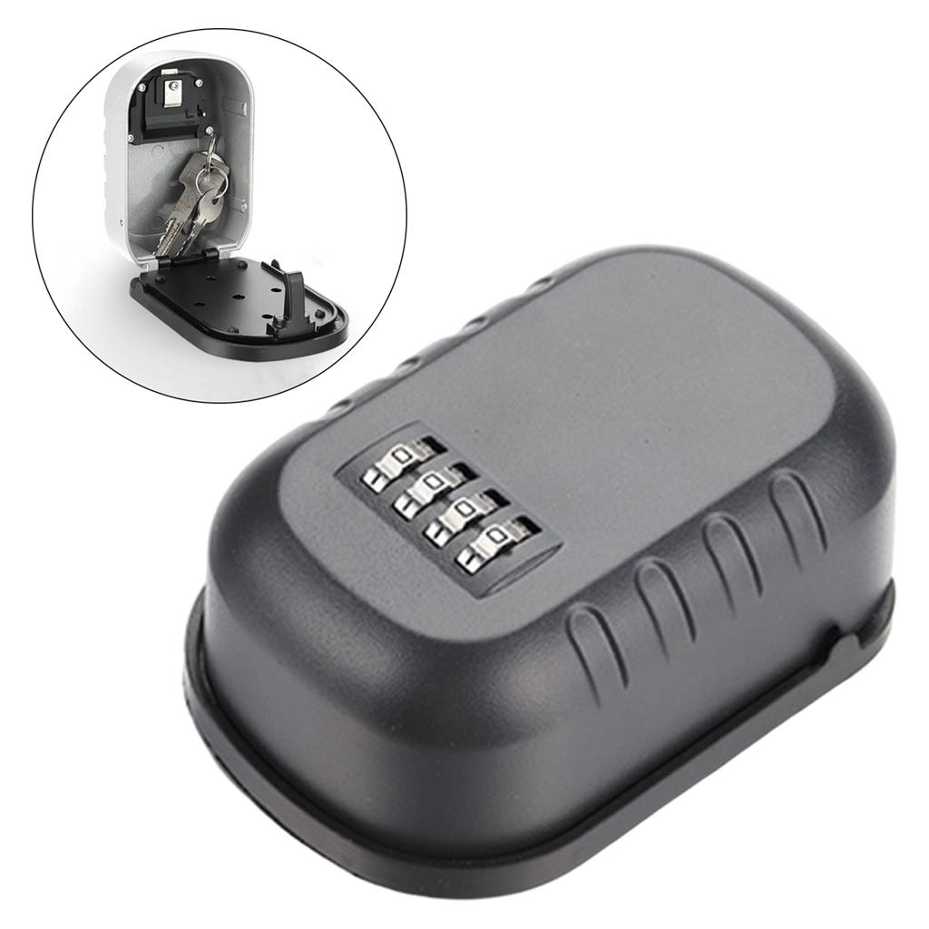 Strong Alloy Safe Cash Safety Box Security Home Hidden Key Lockbox Black