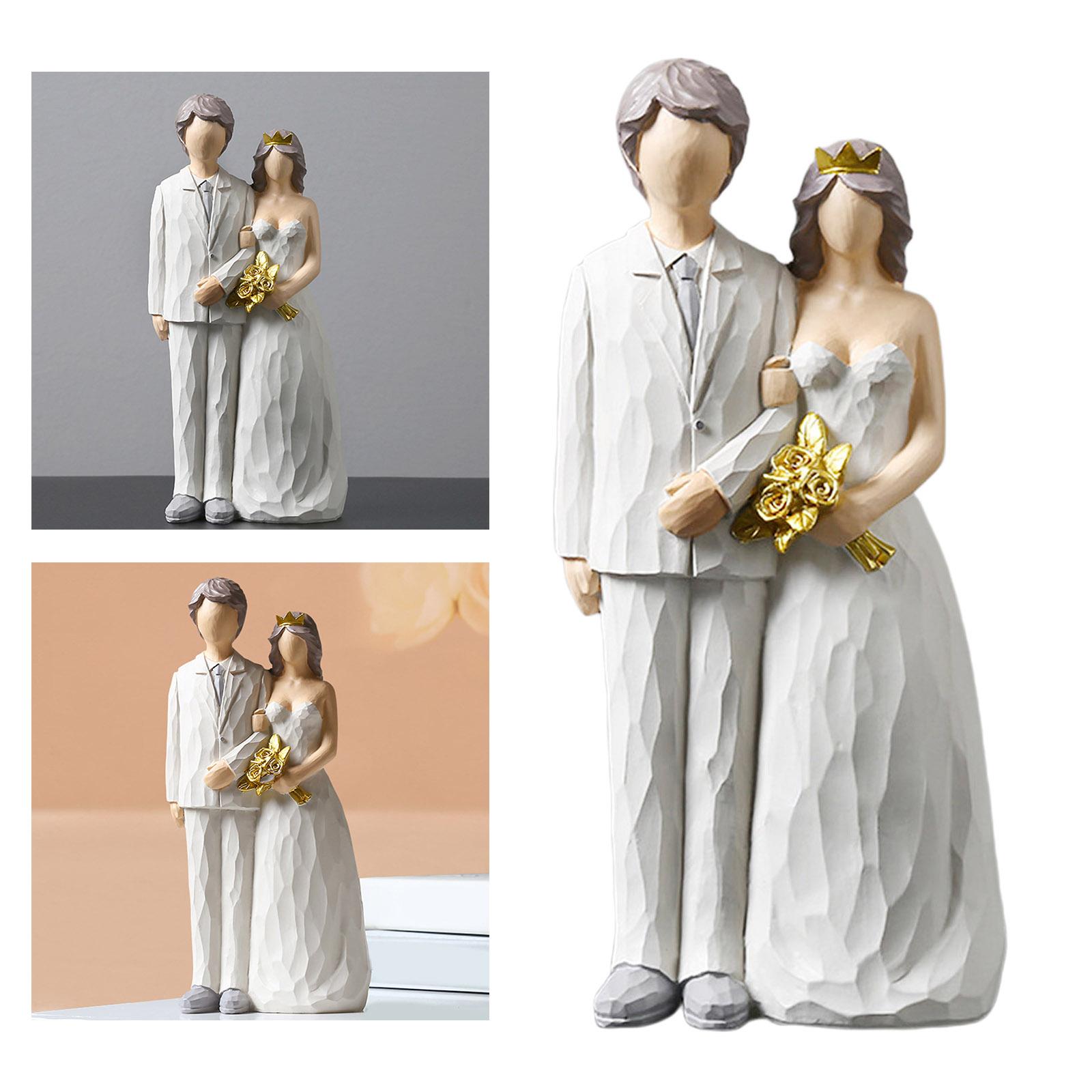 Resin Craft Figurines Family Member Statue Sculptures Newlyweds