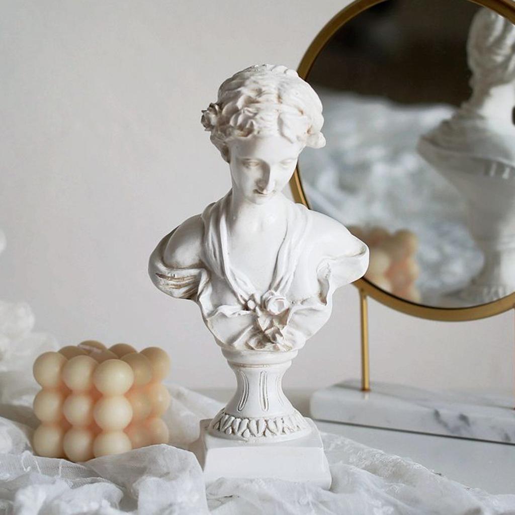Venus Bust Statue Portraits Gypsum Sculpture Craft Home Decor White