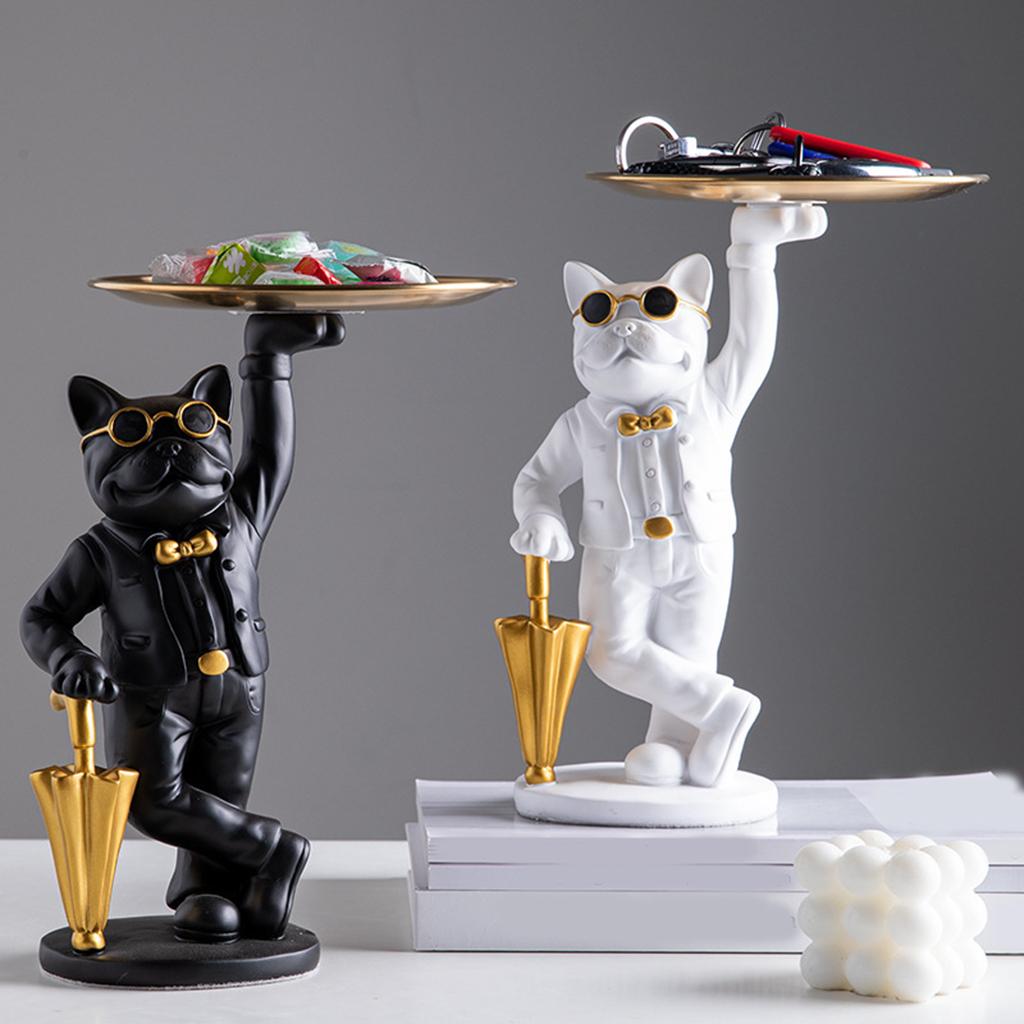 2x Nordic Storage Tray Sculpture Statue Desk Organizer Office Ornament 