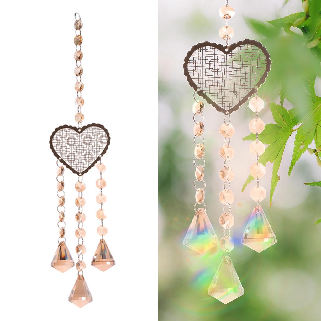 Crystal Suncatcher Diamond Collection Pendant Window Garden Decoration heart