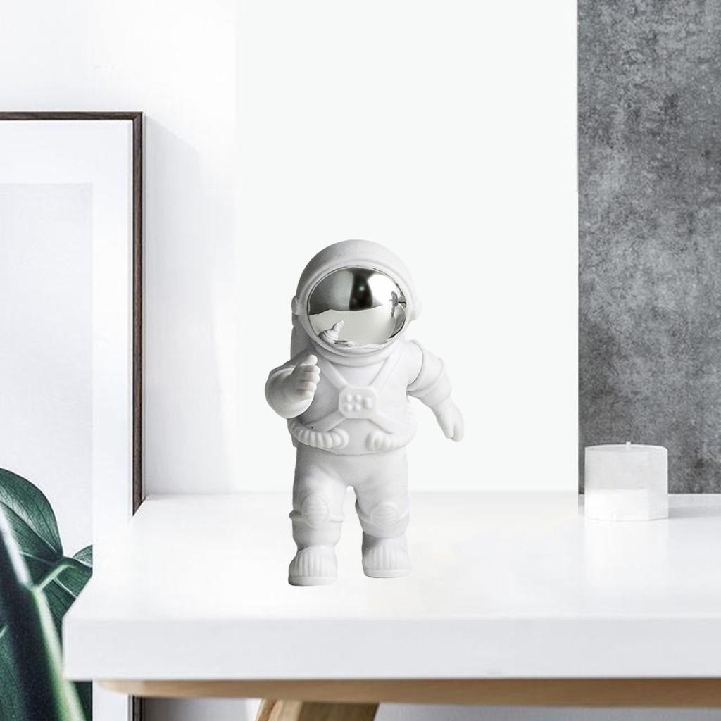 Astronaut Figure Statue Figurine Sculpture Home Office Decoration Silver B