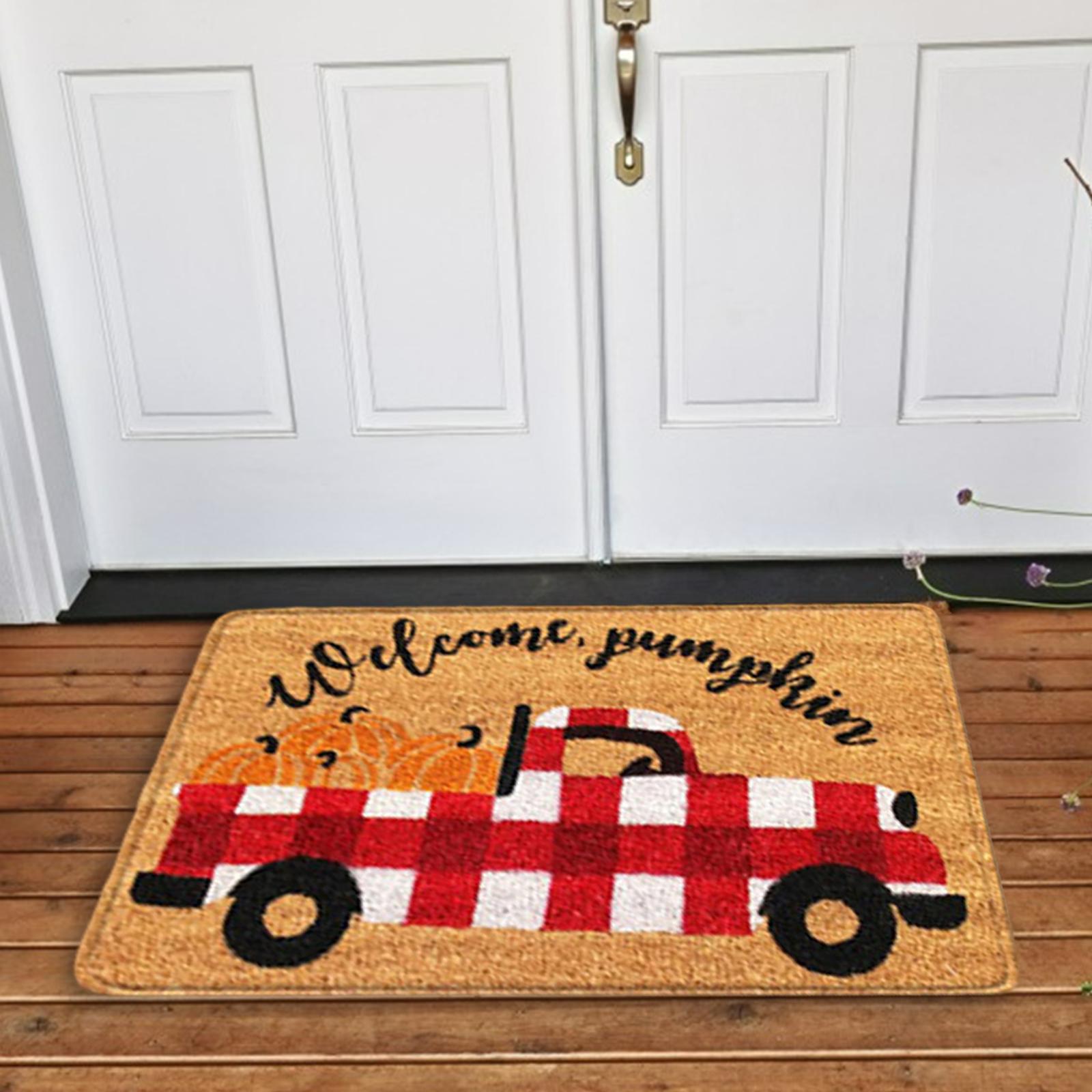 Printed Halloween Doormat Pumpkin Non-Slip Area Area Rug Office Bathroom style 31