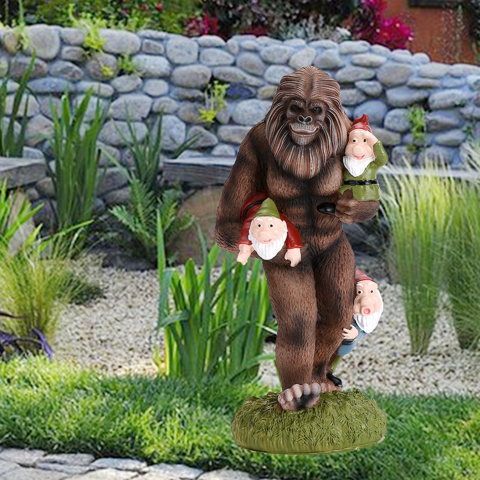 Garden Gnome Massacre Funny Garden Decor Lawn Art Sculpture Chimpanzees