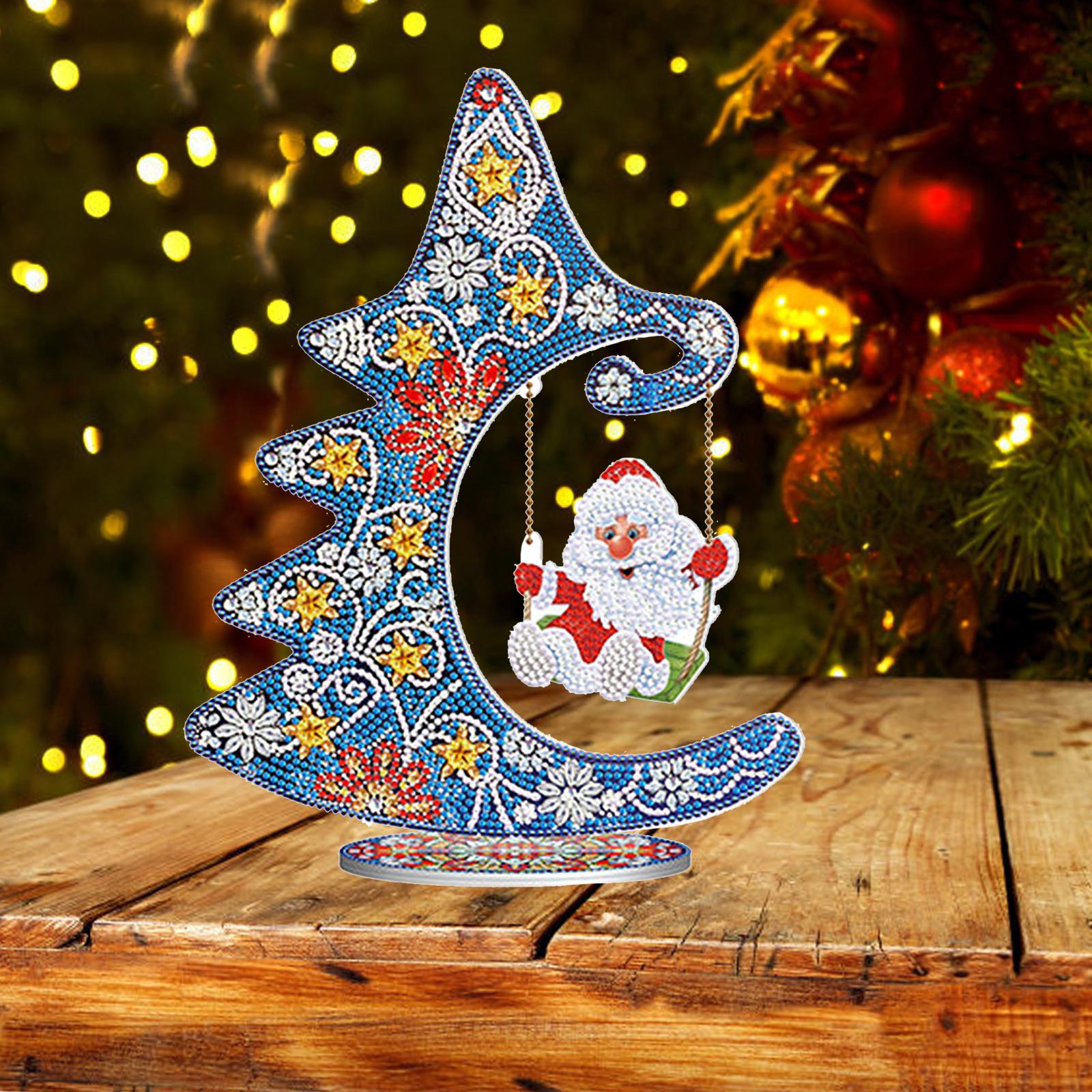 Diamond Painting Christmas Tree Craft 5D DIY Kit Ornament Gifts for New Year 23x29.5cm