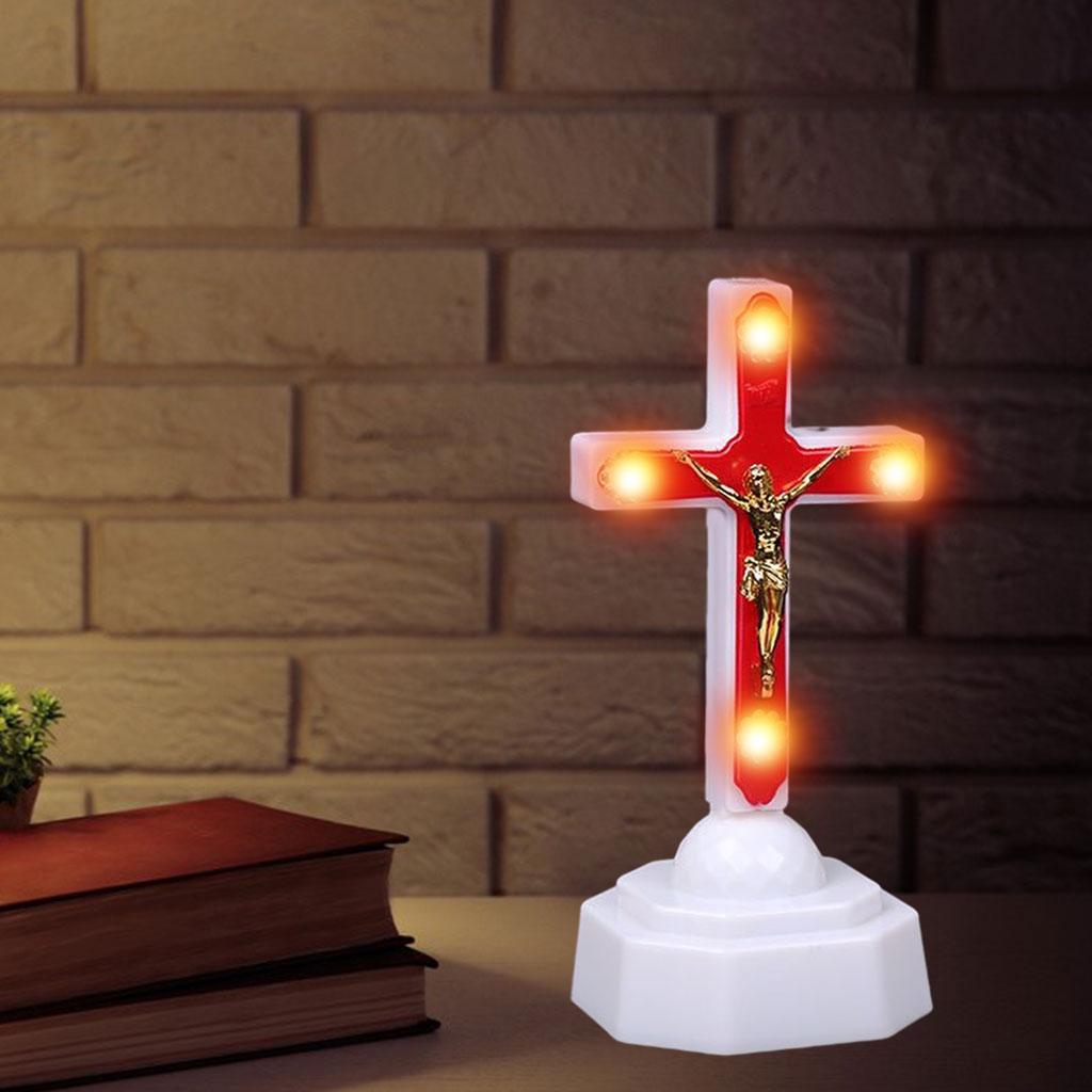3D Jesus LED Neon Light Sculpture Hanging Sign Lamp for Church Decor red