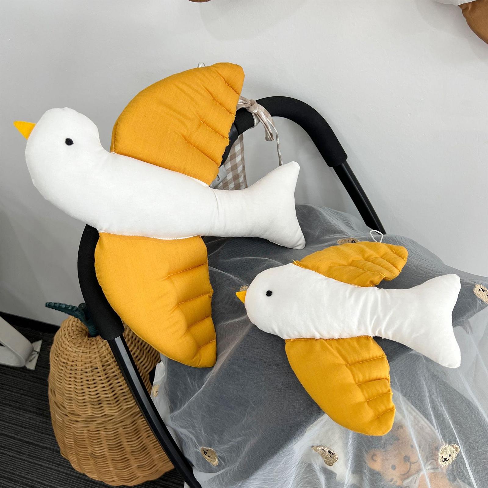 Pigeon Wall Decor Plush Stuffed Animal Toys for Nursery Room Decoration Yellow L