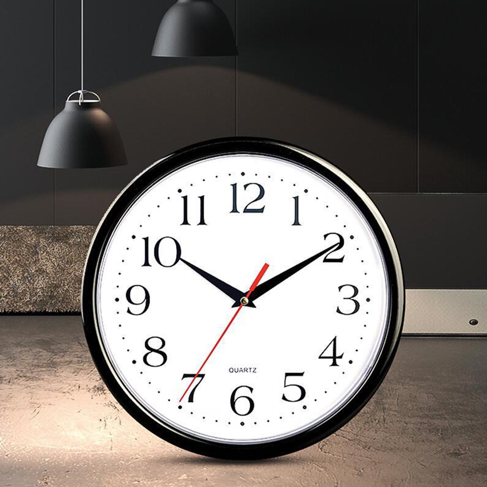 Wall Clock Decorative Digital Plastic Easy to Read for Bedroom Office Decor