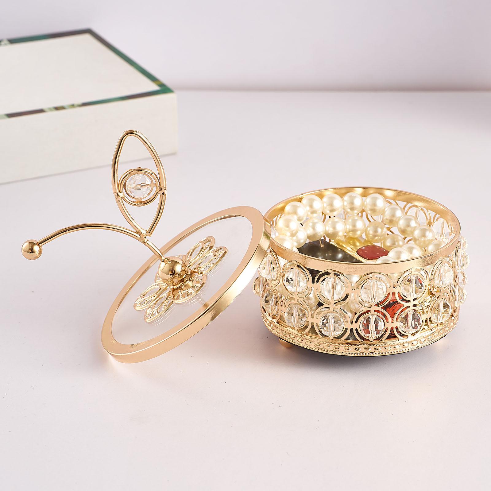 Crystal Jewelry Box Display Storage Organizer Case Watches Bangle Necklace