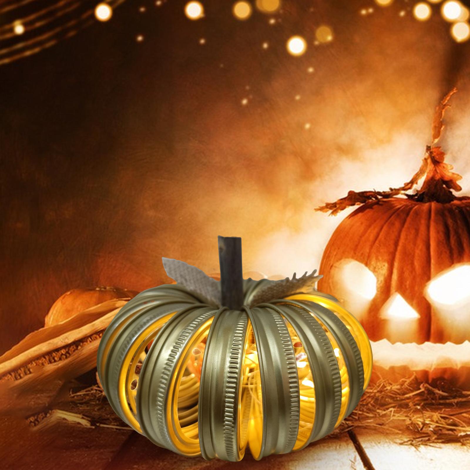 Vivid Halloween Pumpkin Lamp Sculpture Light for Office Shelf NightStand