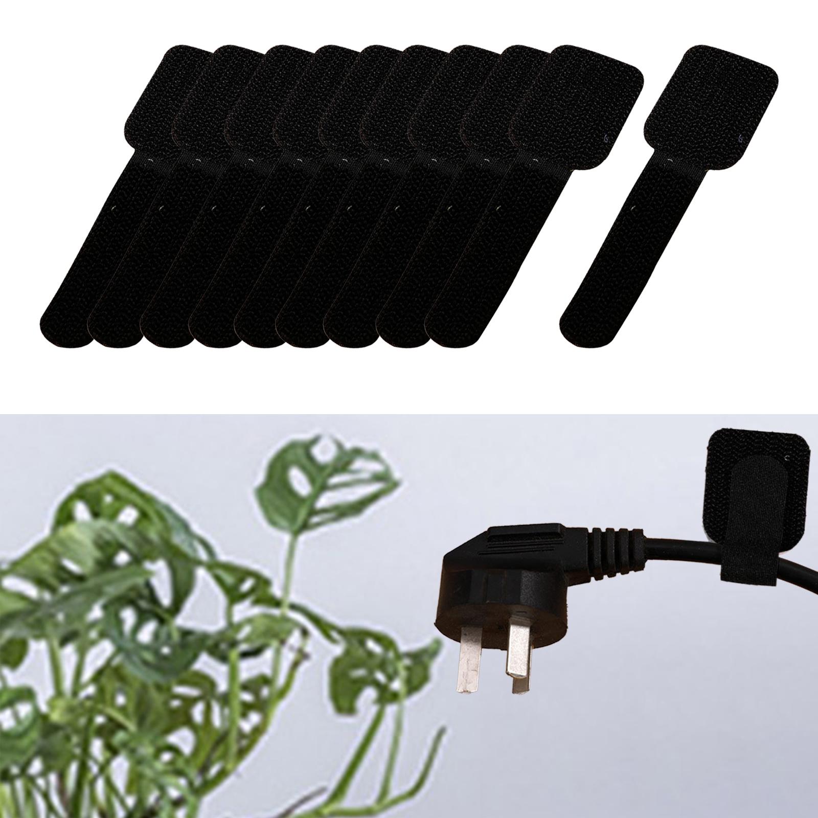 Reusable Kitchen Appliance Cable Winder Cord Wrapper Cable Ties for Computer 10pcs Black