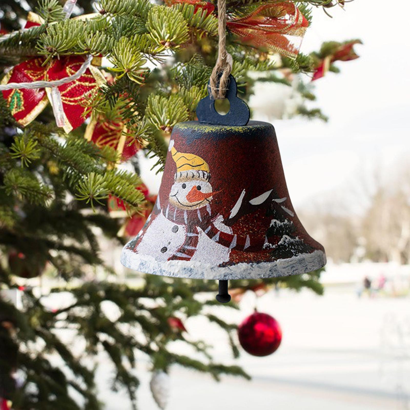 Christmas Hanging Bell Ornaments Hotel Pendant Home Yellow Hat Snowman