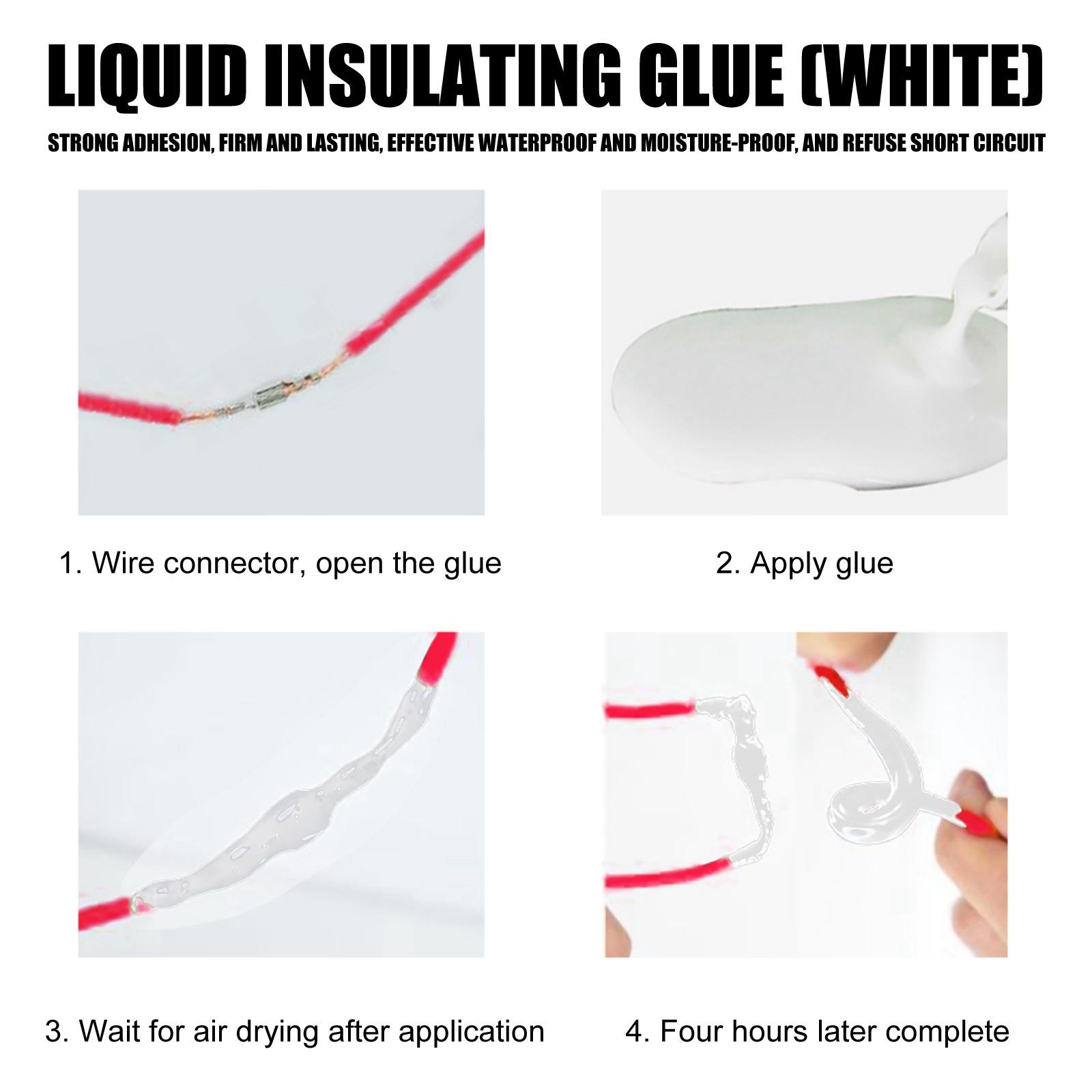 Liquid Electrical Tape High Temperature Glue 50ml Bottle Flexible Insulating White