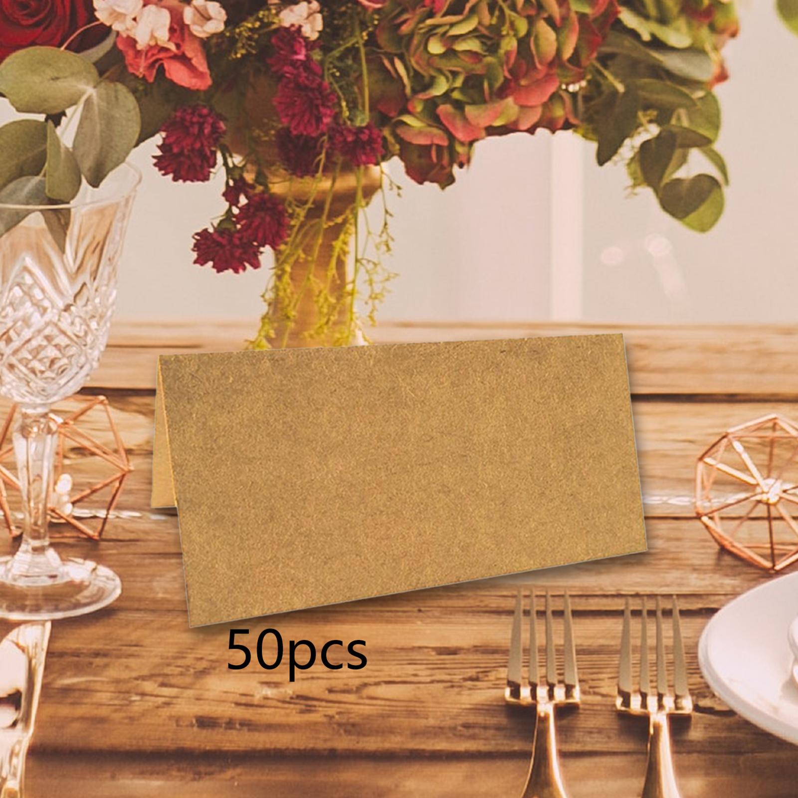 50x Wedding Place Cards Dinner Invitation Cards Name Tags for Wedding khaki