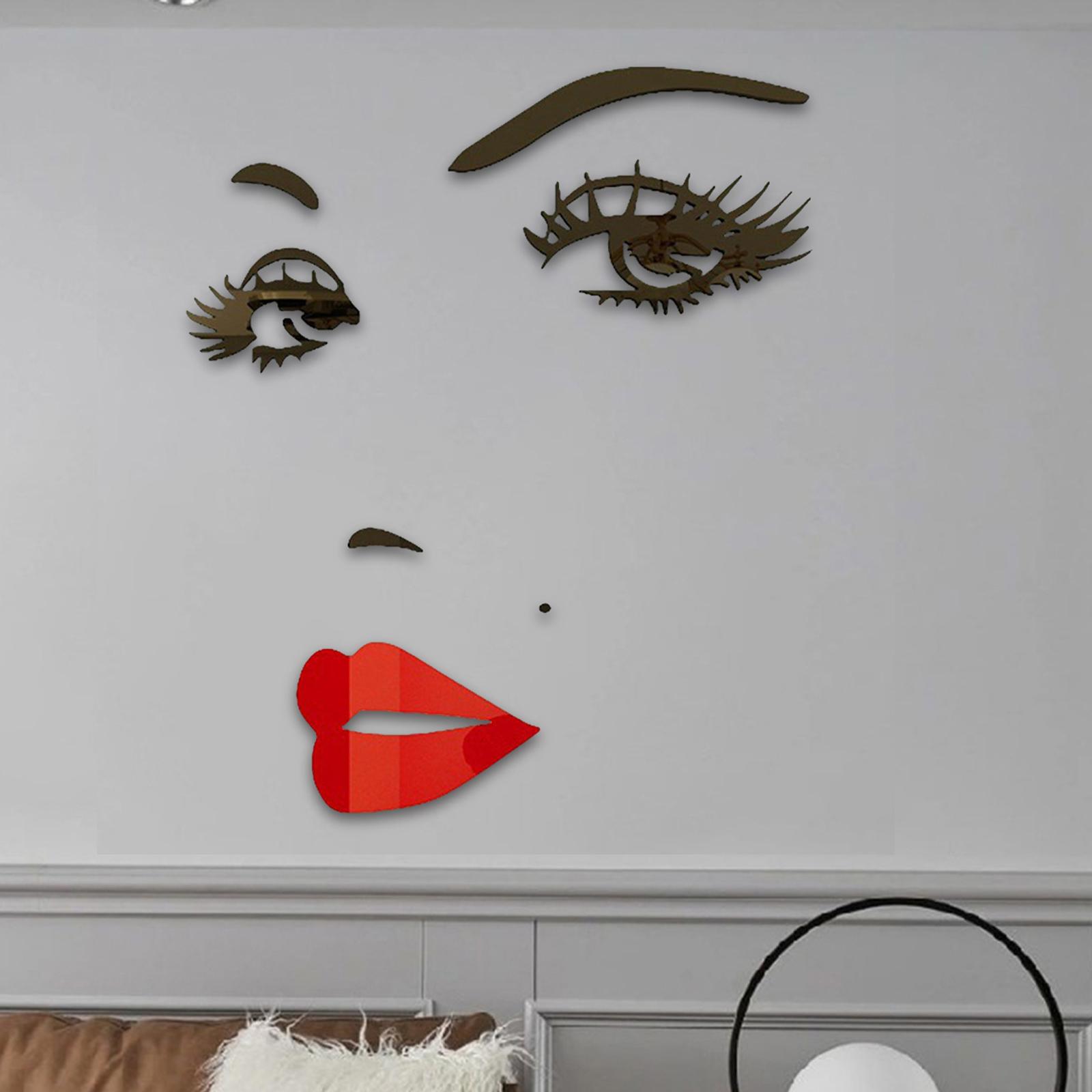 DIY 3D Beautiful Woman Wall Sticker Wall Decal Home Room Decor Accessories 120x97cm