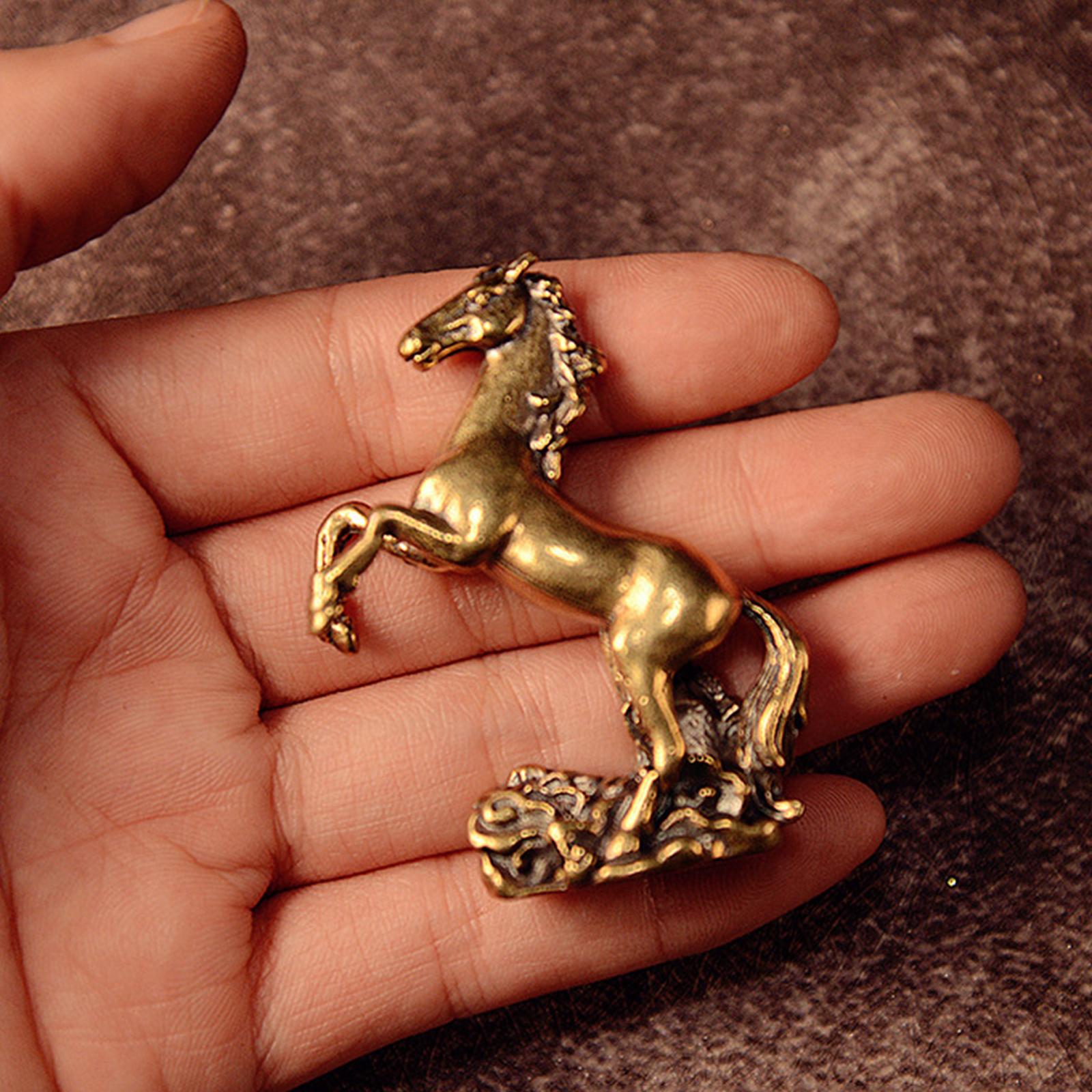 Horse Figurine Collectible Small Horse Ornament Mini for Office Bedroom Desk