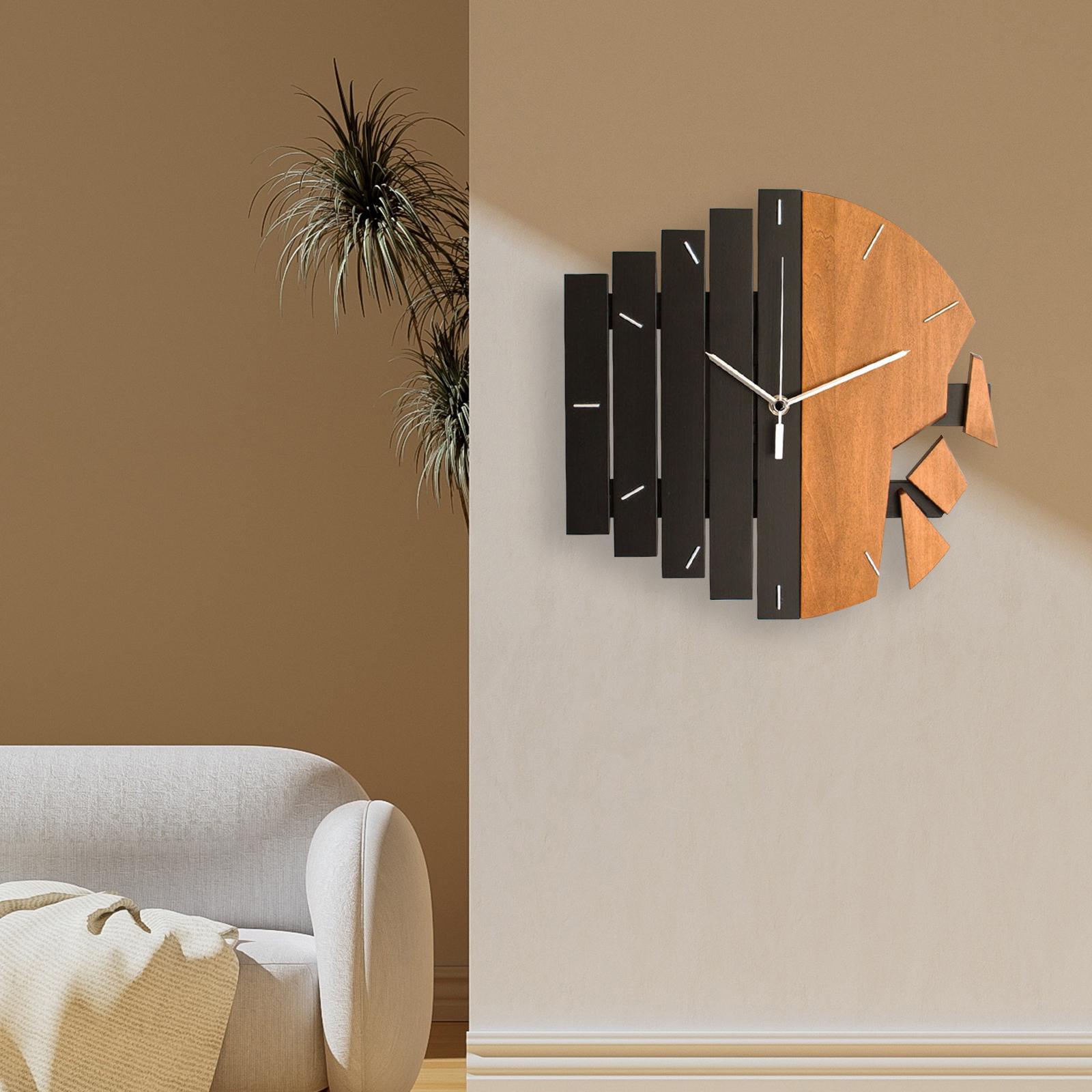 Hanging Clock Large Wall Sculpture Wall Clock for Kitchen Island Home Office