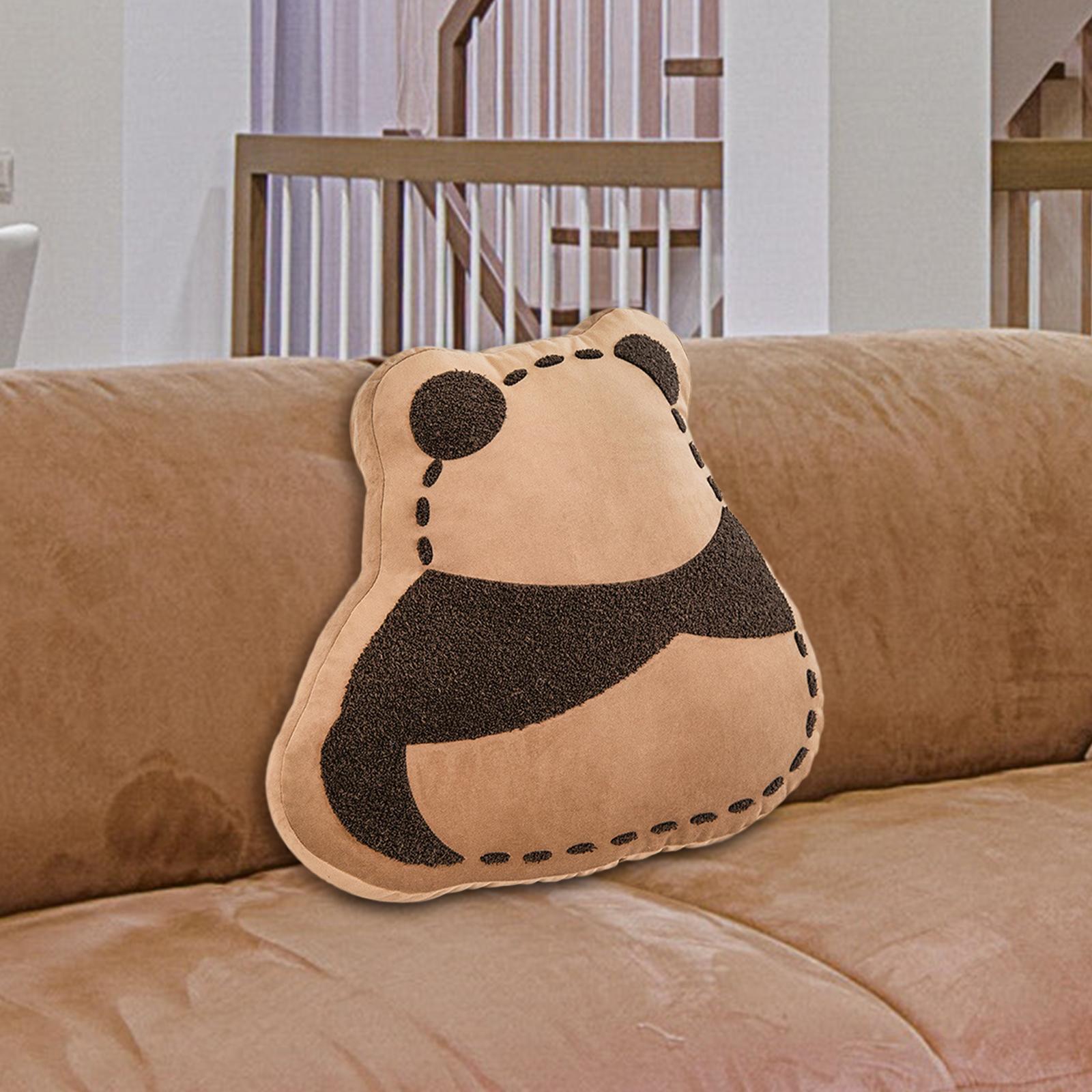 Panda Plush Pillow Soft Gifts Cute Plush Toy for Adults Gaming Bedroom Brown
