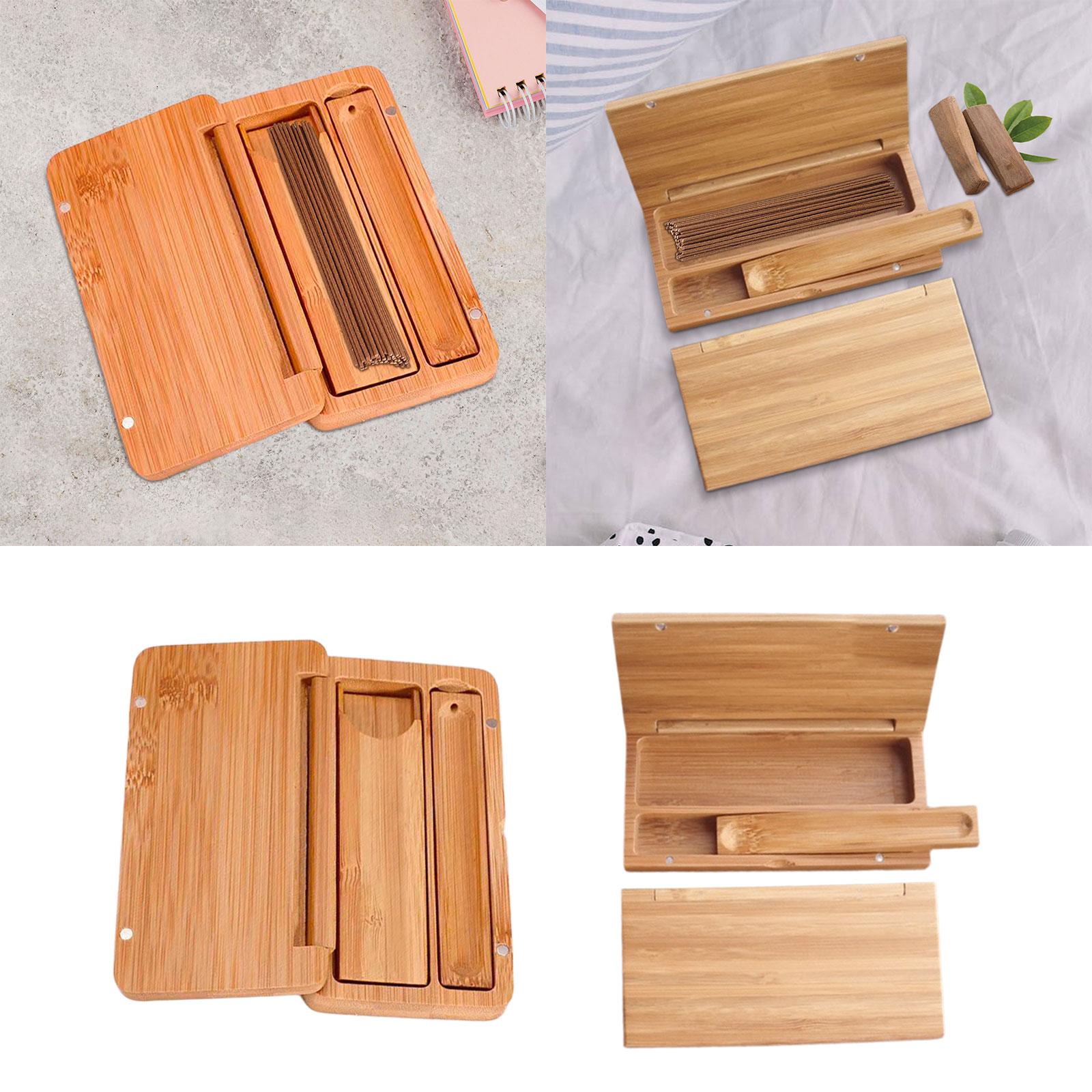 Wooden Incense Sticks Holder Retro Incense Container for Studio Office A