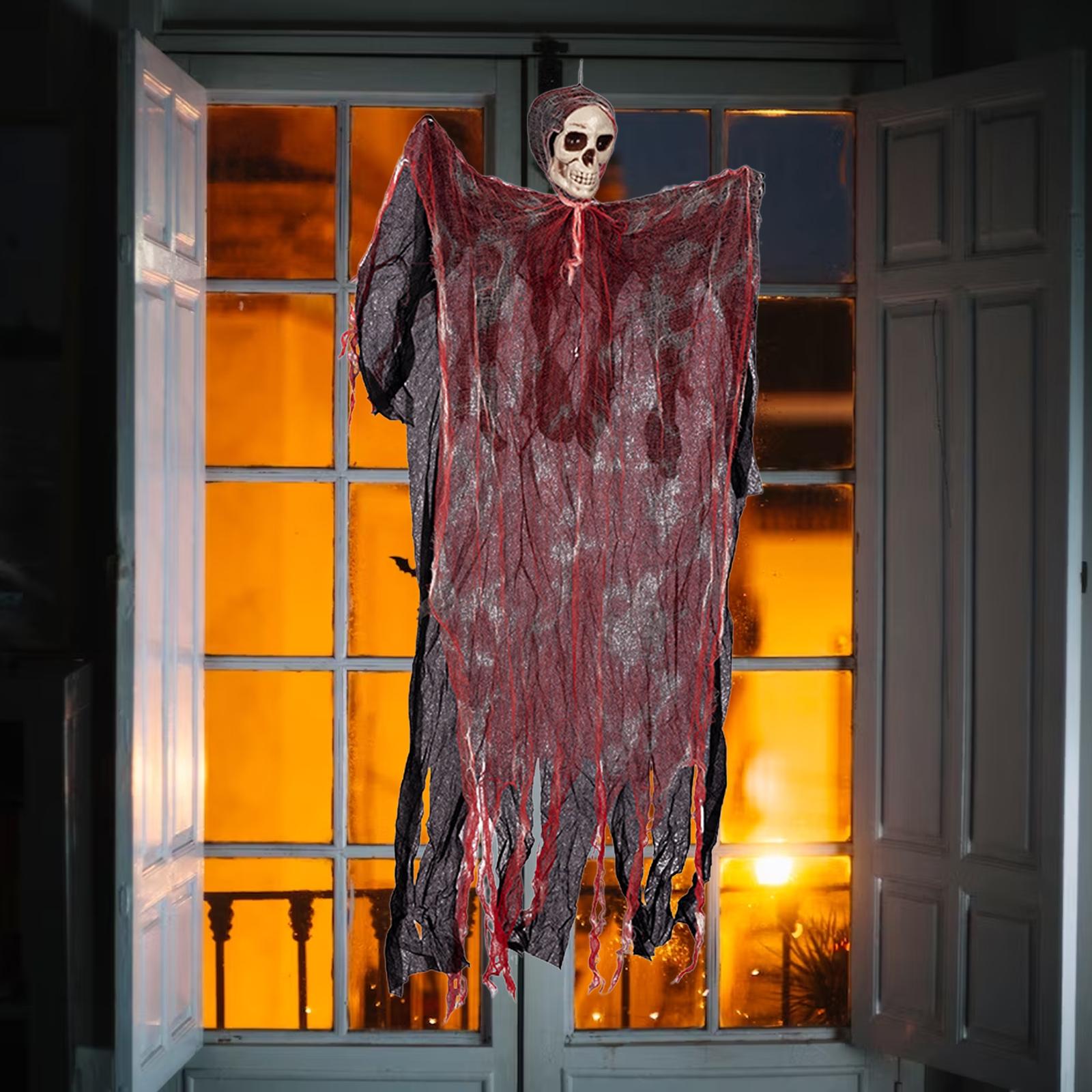 Halloween Hanging Skeleton Props Scary Decoration for Front Door Yard Indoor