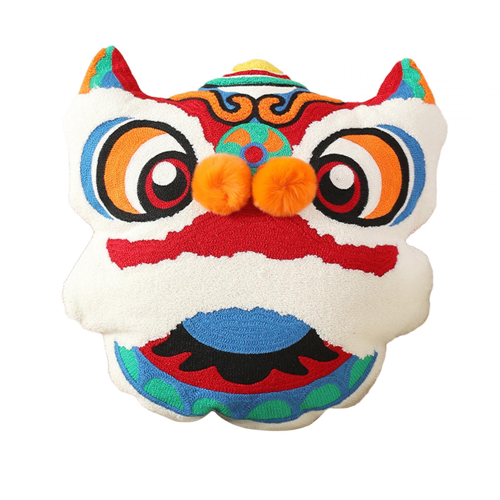 Chinese New Year Pillow Lion Spring Festival China Home