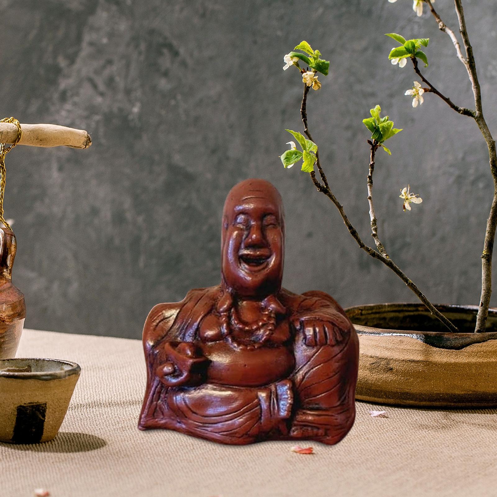 Middle Finger Laughing Buddha Statue Buddha Figurine for Bedroom Office Desk