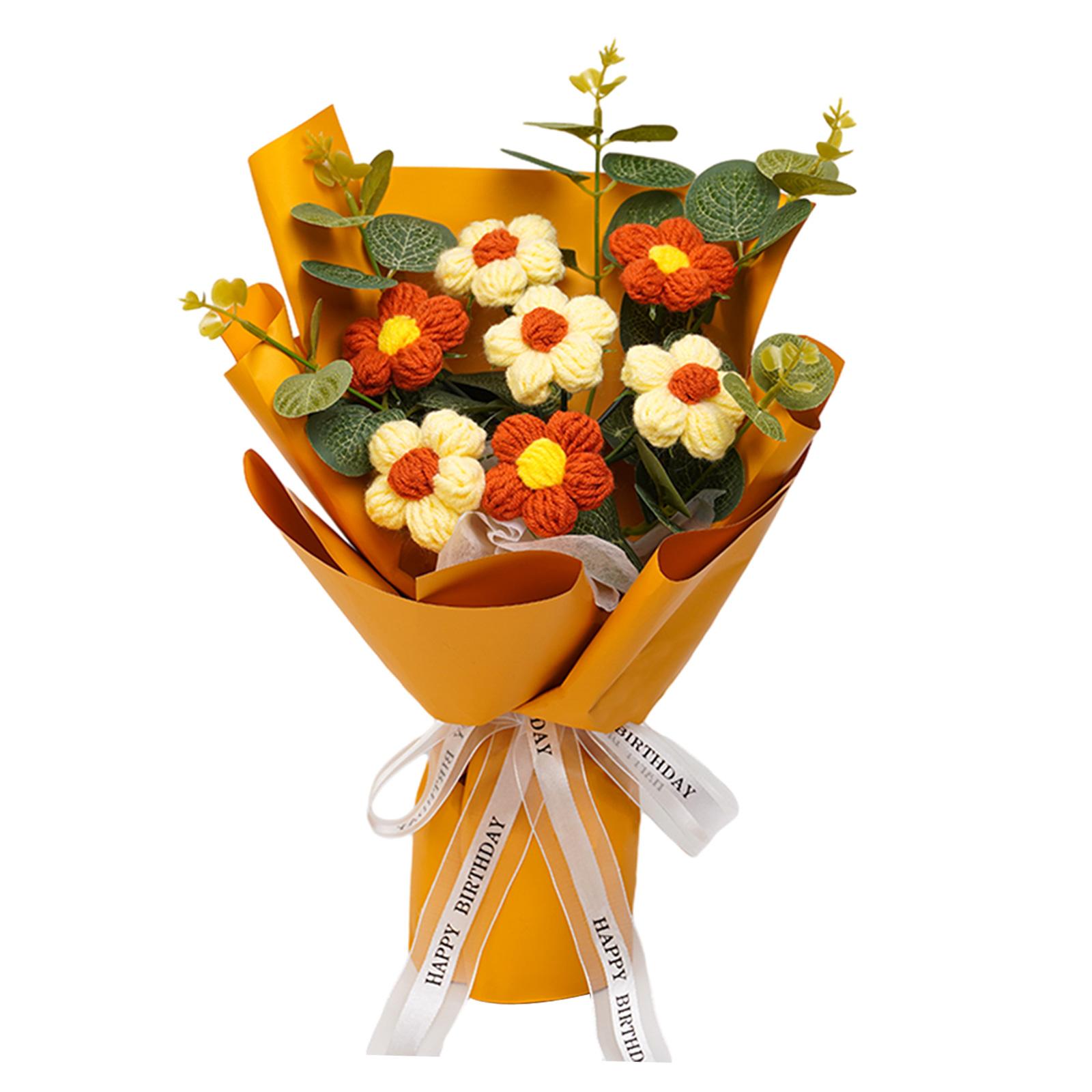 Crochet Flower Bouquet Mother's Day Decoration