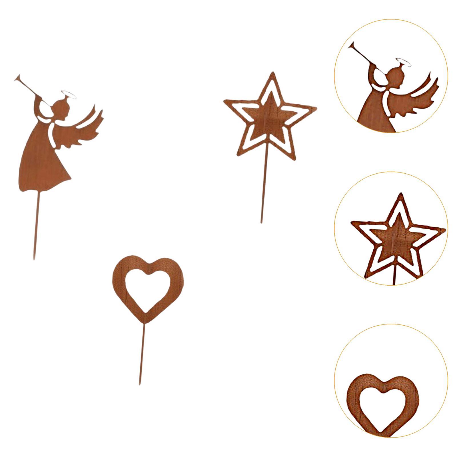 Christmas Garden Stakes Xmas Yard Signs for Courtyard Outside Flower Pot