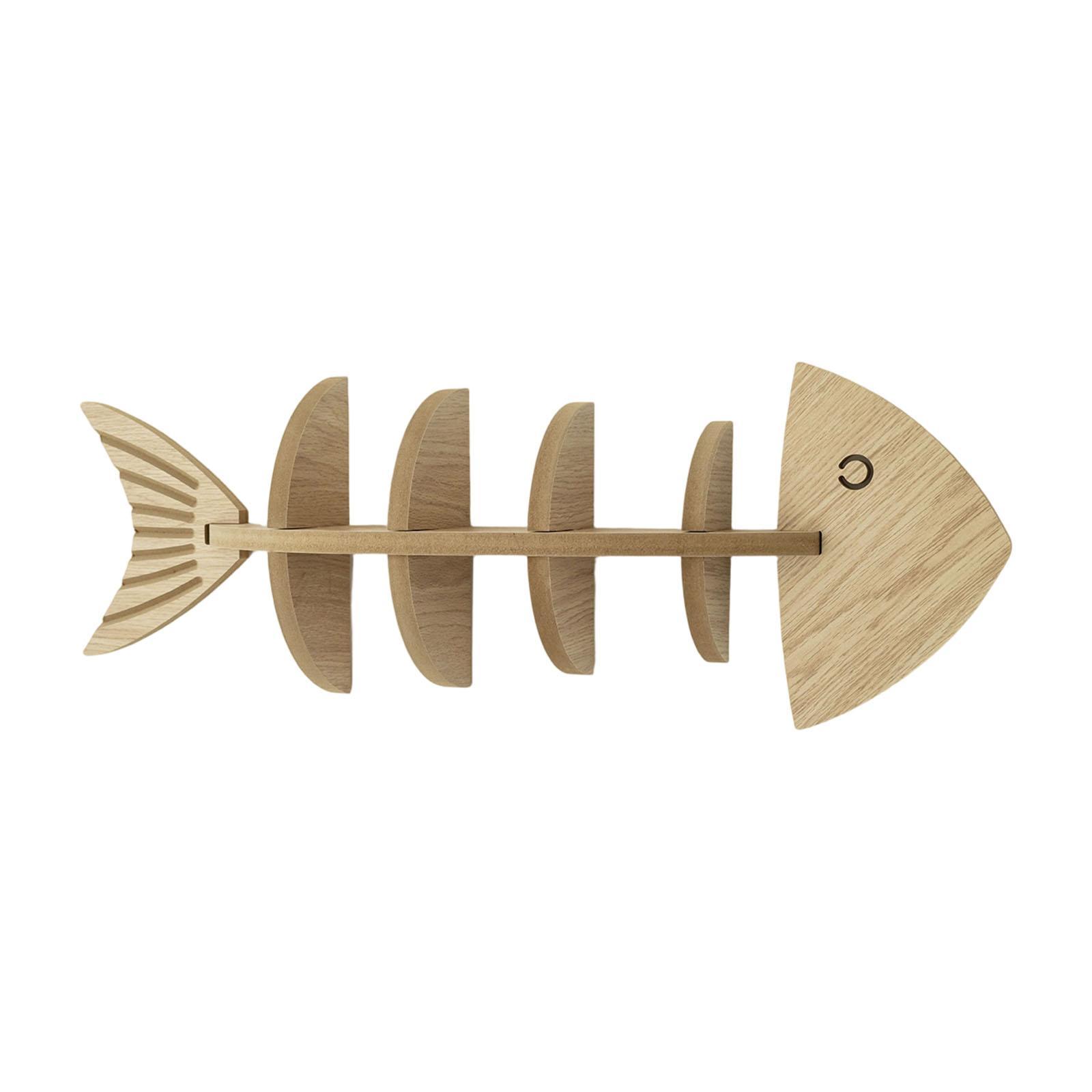 Wooden Fish Wall Shelf