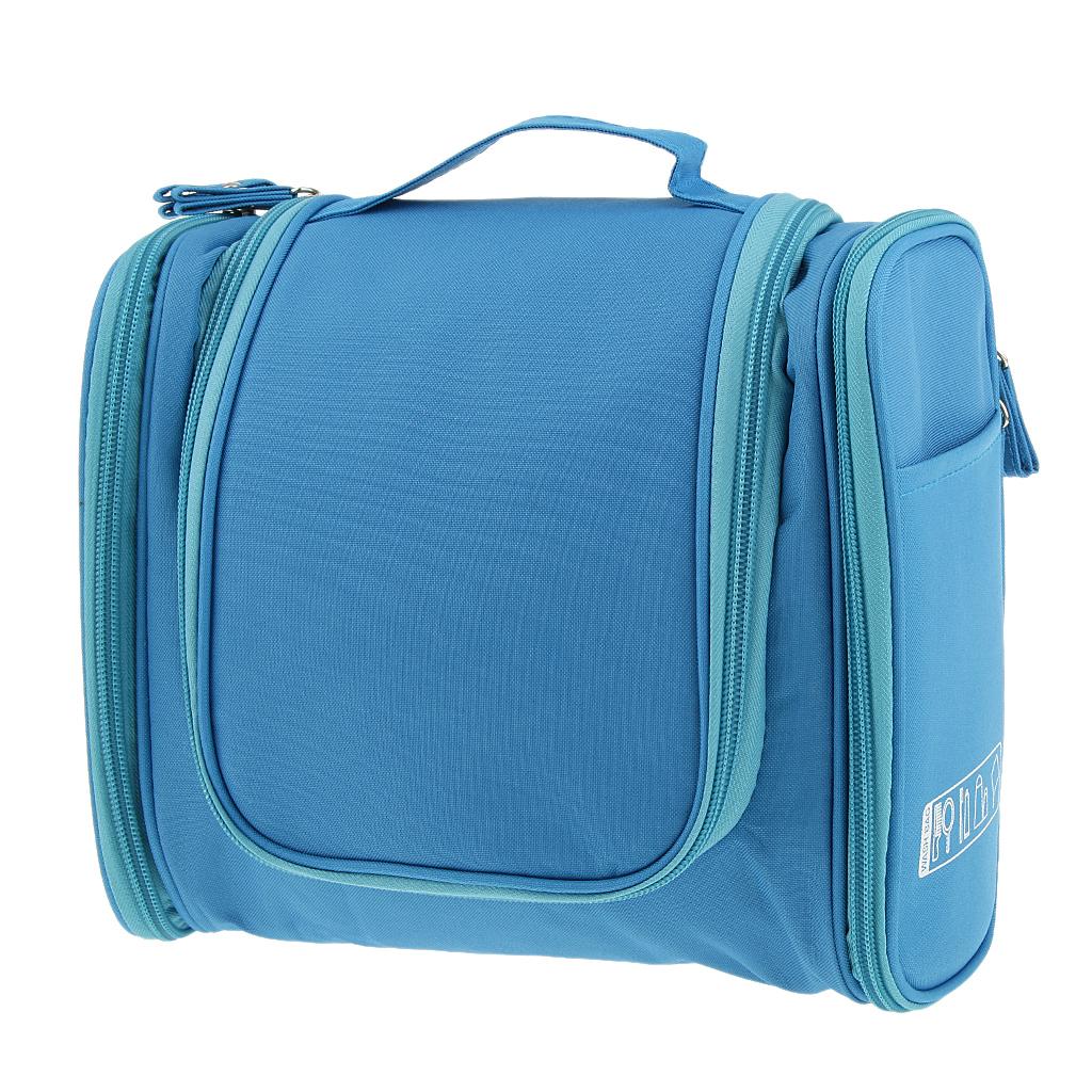 Multifunction Travel Toiletry Wash Cosmetic Bag Makeup Hanging Storage Blue