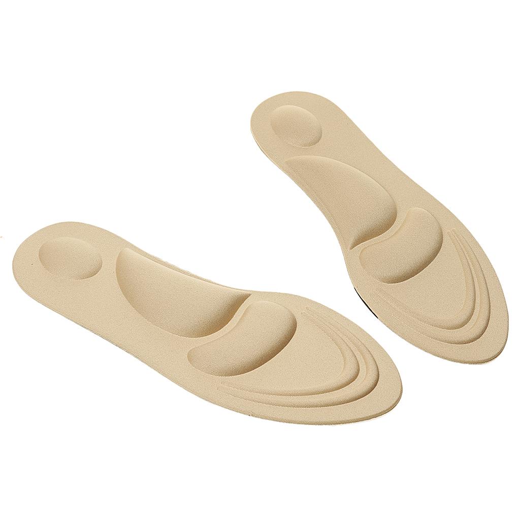 3D Sponge Pain Relief Massage Arch Insoles Shoe Inserts Nude