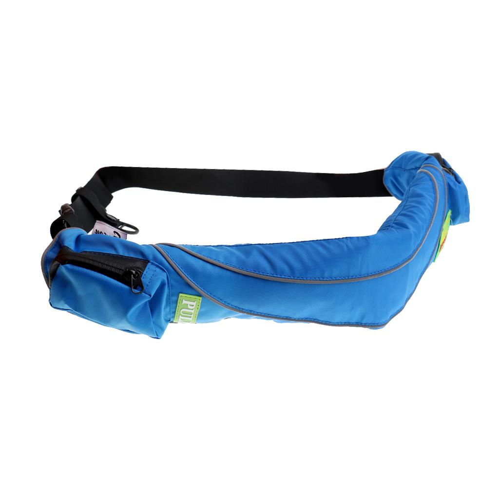 Outdoor Inflatable Belt Pack Waist Life Jacket Buoyancy Aid Lifesaving PFD