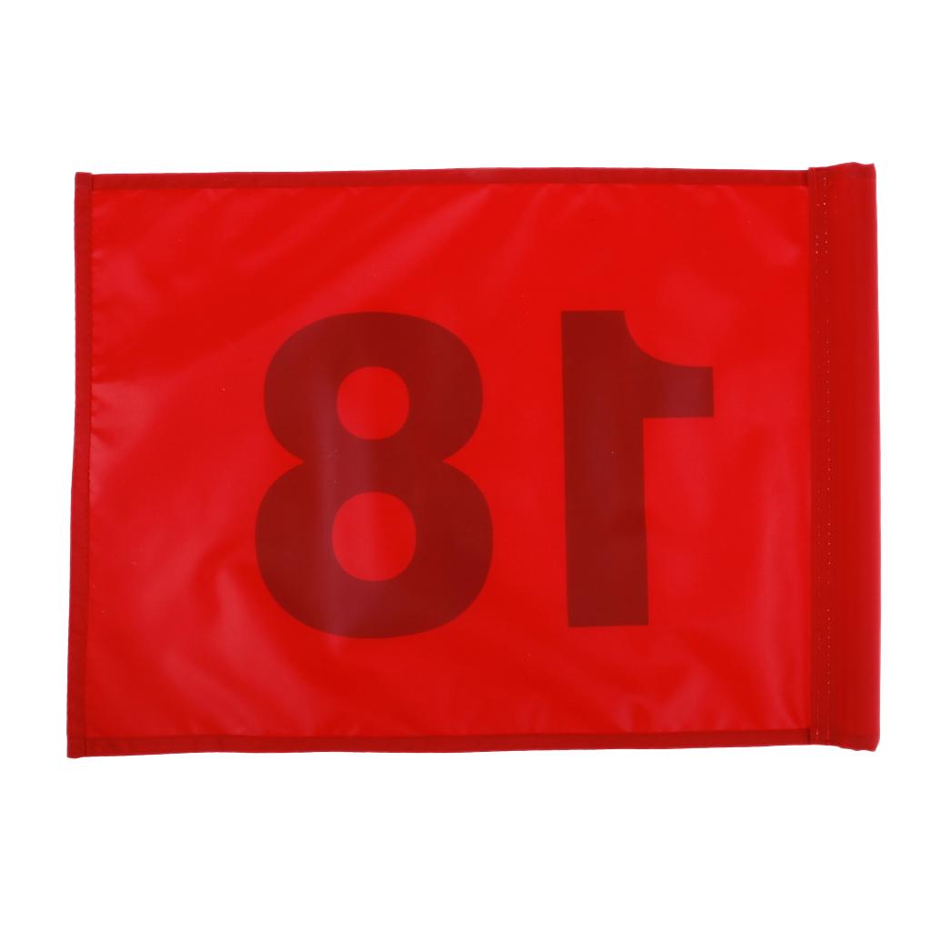 Golf Flag Golf Practice Training Putting Green Flag Red with Number 18