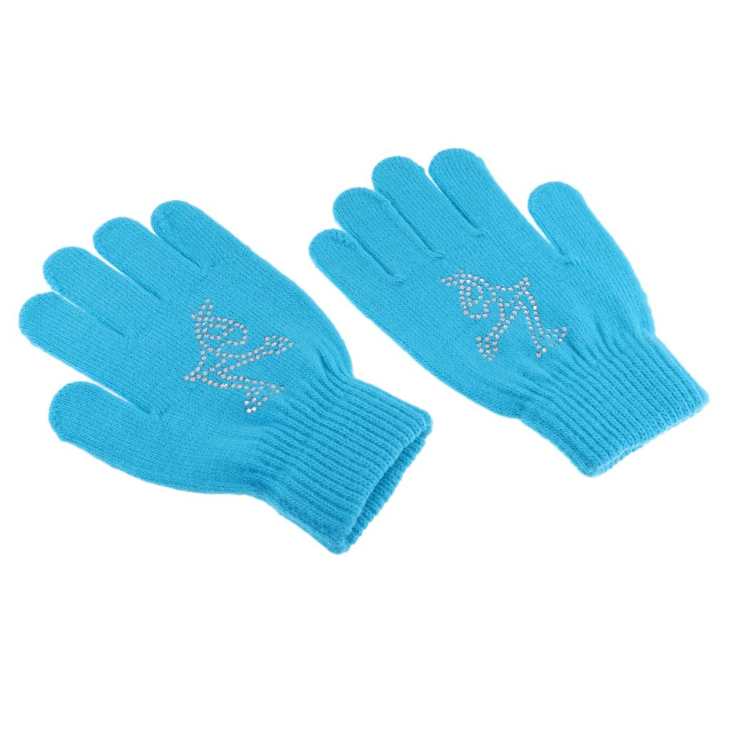 Child Warm Stretch Gloves Winter Glove with Pad for Boys Girls Knit