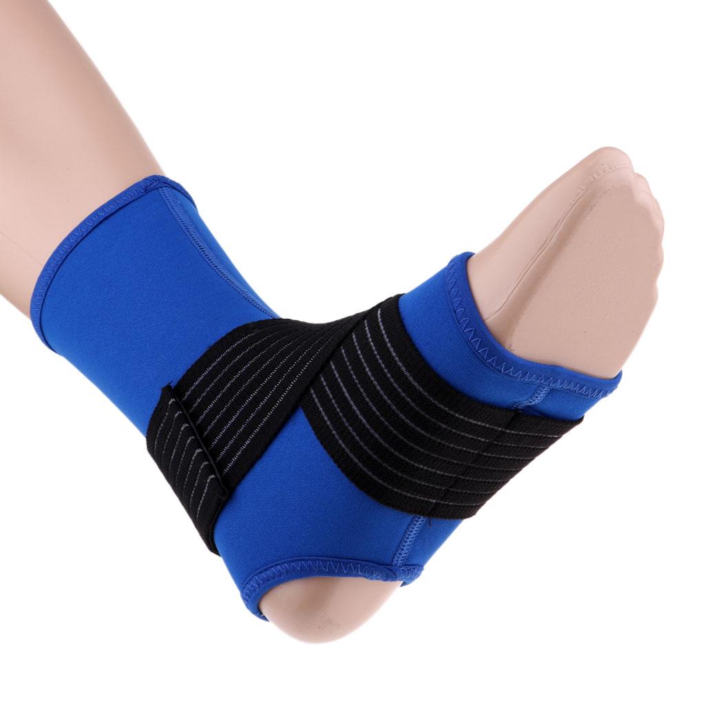 Elastic Ankle Support Brace Ankle Guard Sports Bandage Blue-M