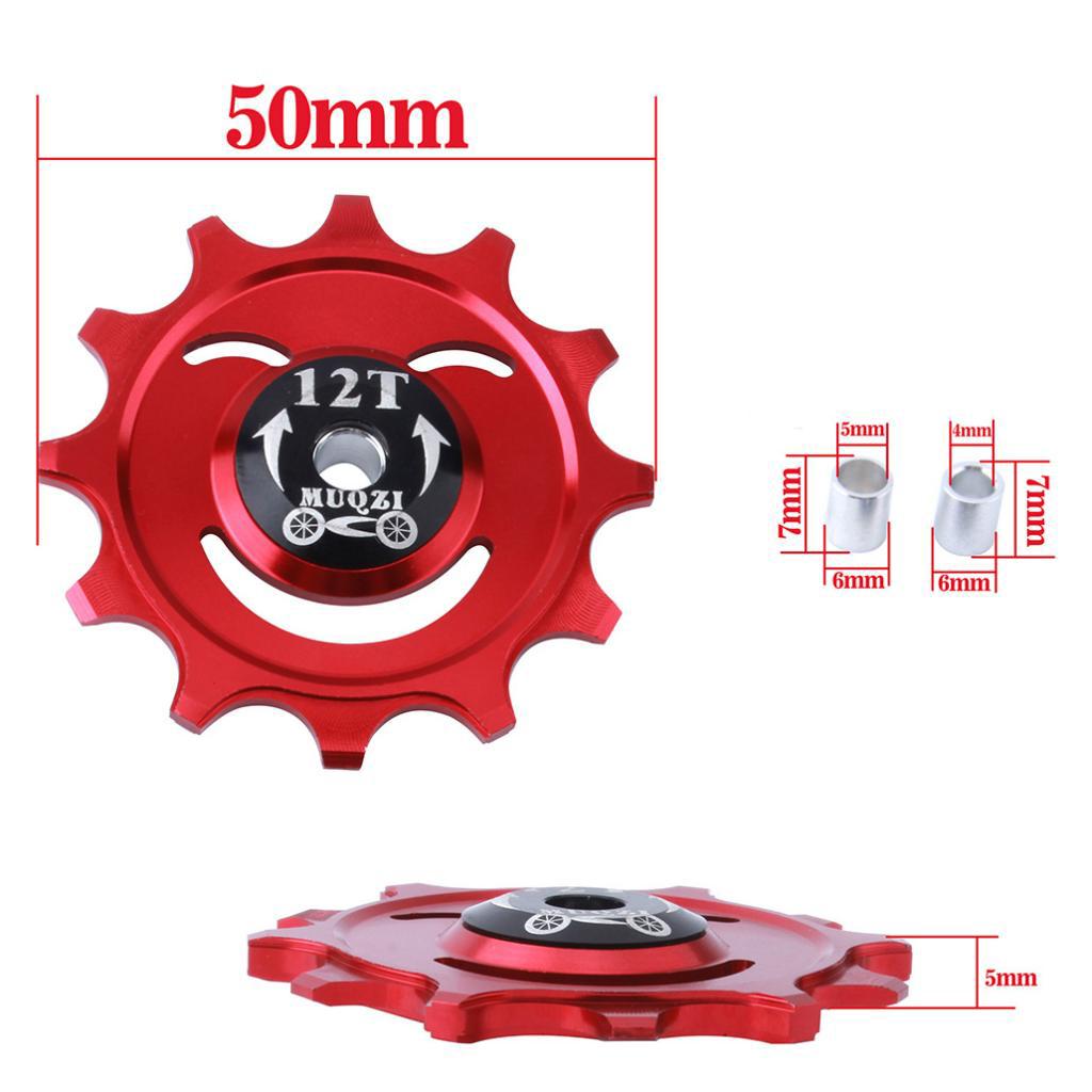 Mountain Bike Bicycle Ceramic Rear Derailleur Jockey Pulley Wheel Red 12T