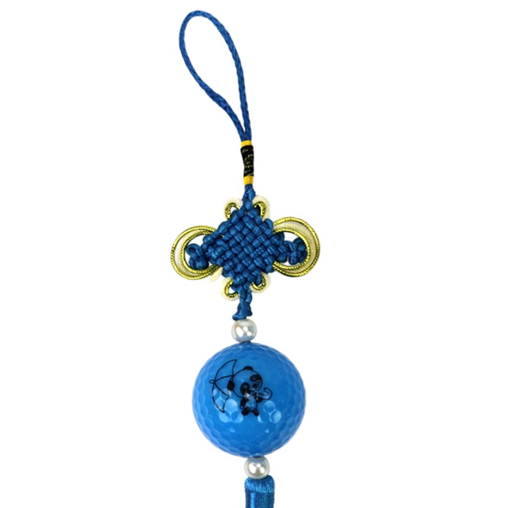 Chinese Knot with Golf Ball Home Car Home Hanging Ornament Gift Blue