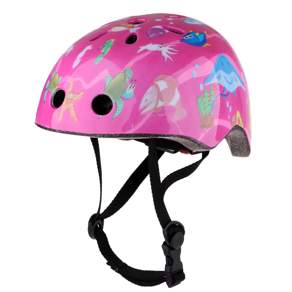 Kids Roller Skating Scooter Bike Outdoor Sport Safety Helmet Guard Pink