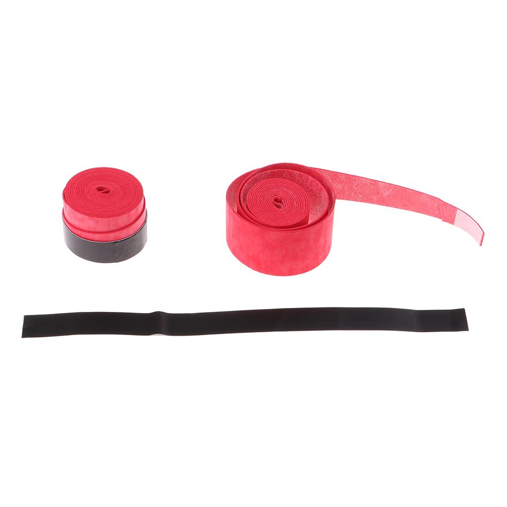 Anti-slip Racket Grip Overgrips Racquet Sweatband Tape Red