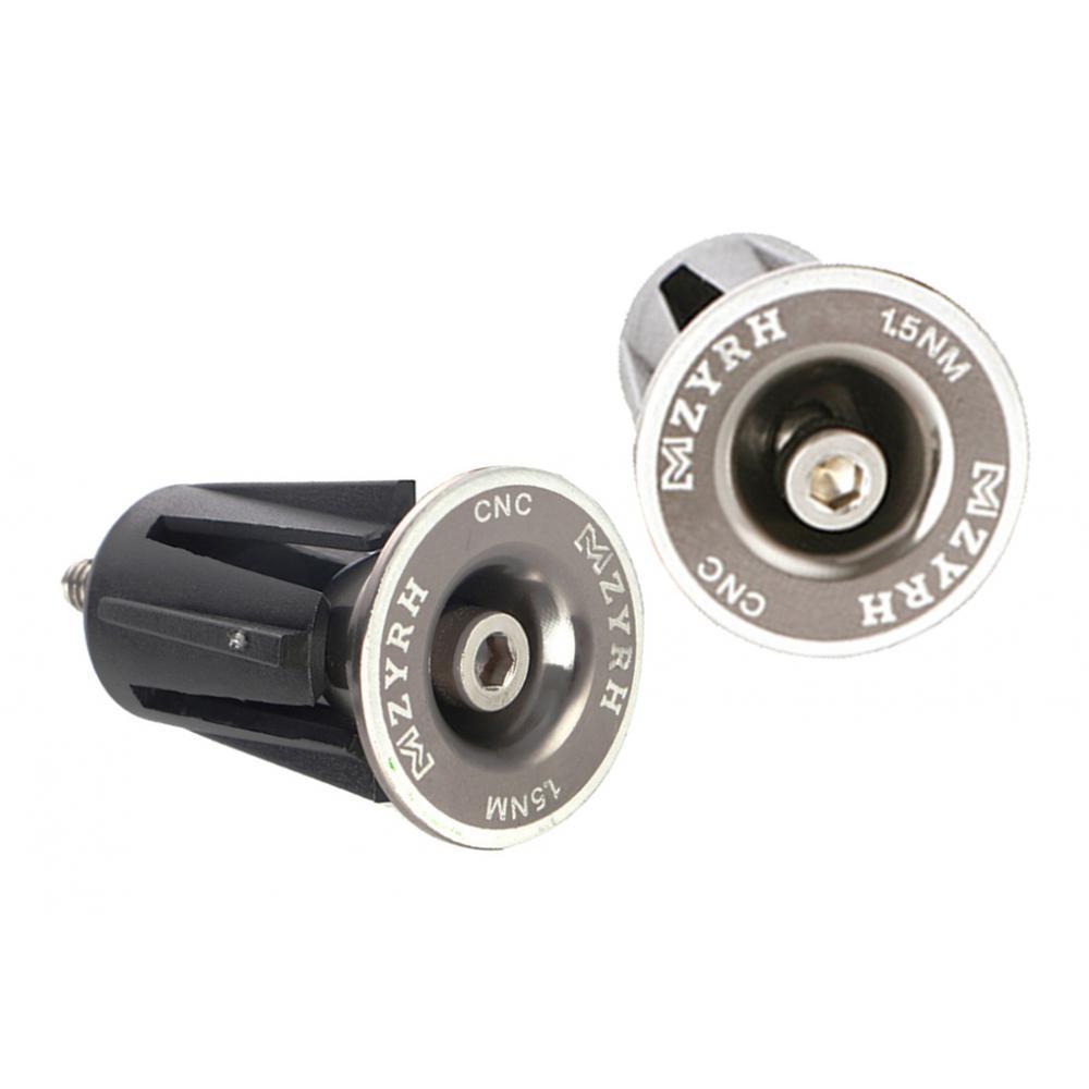 2pcs Aluminum Bike Handlebar Grips Cap Plug Handle Bar Caps End Plugs Stoppers