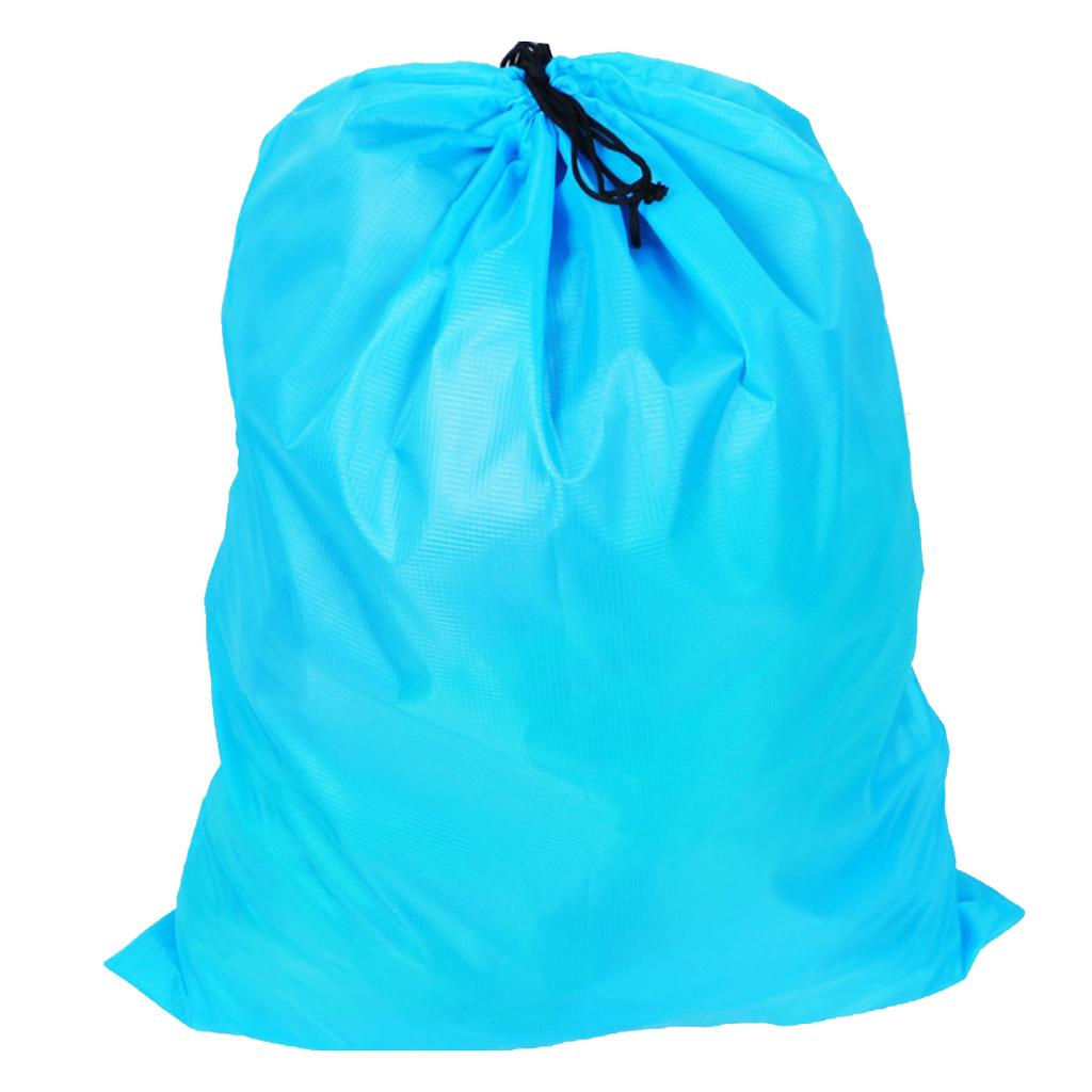 Large Capacity Bag Waterproof Drawstring Storage Pouch Sack Blue 94x120cm