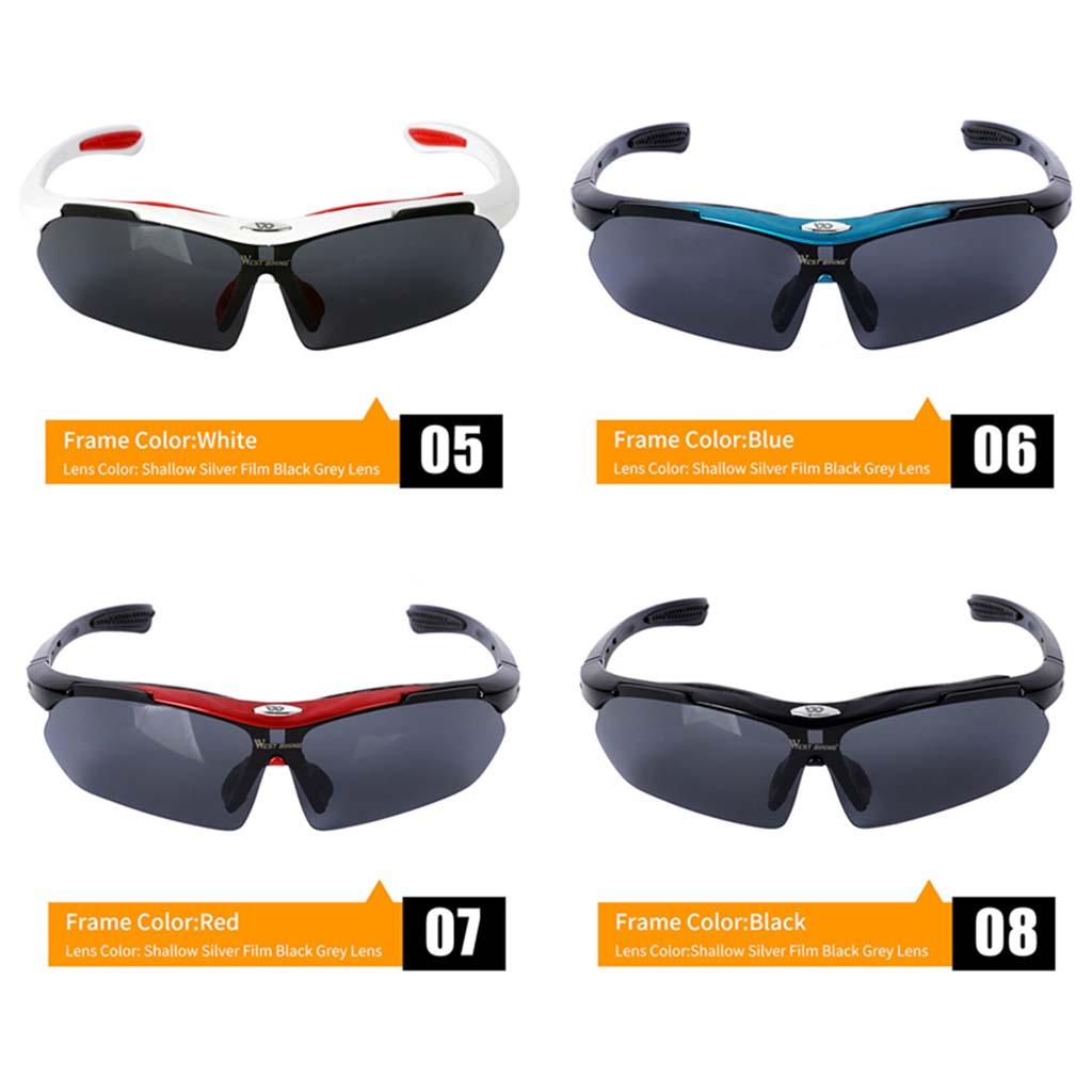  Polarized Cycling Glasses Sports Fishing UV400 Sunglasses Goggles White