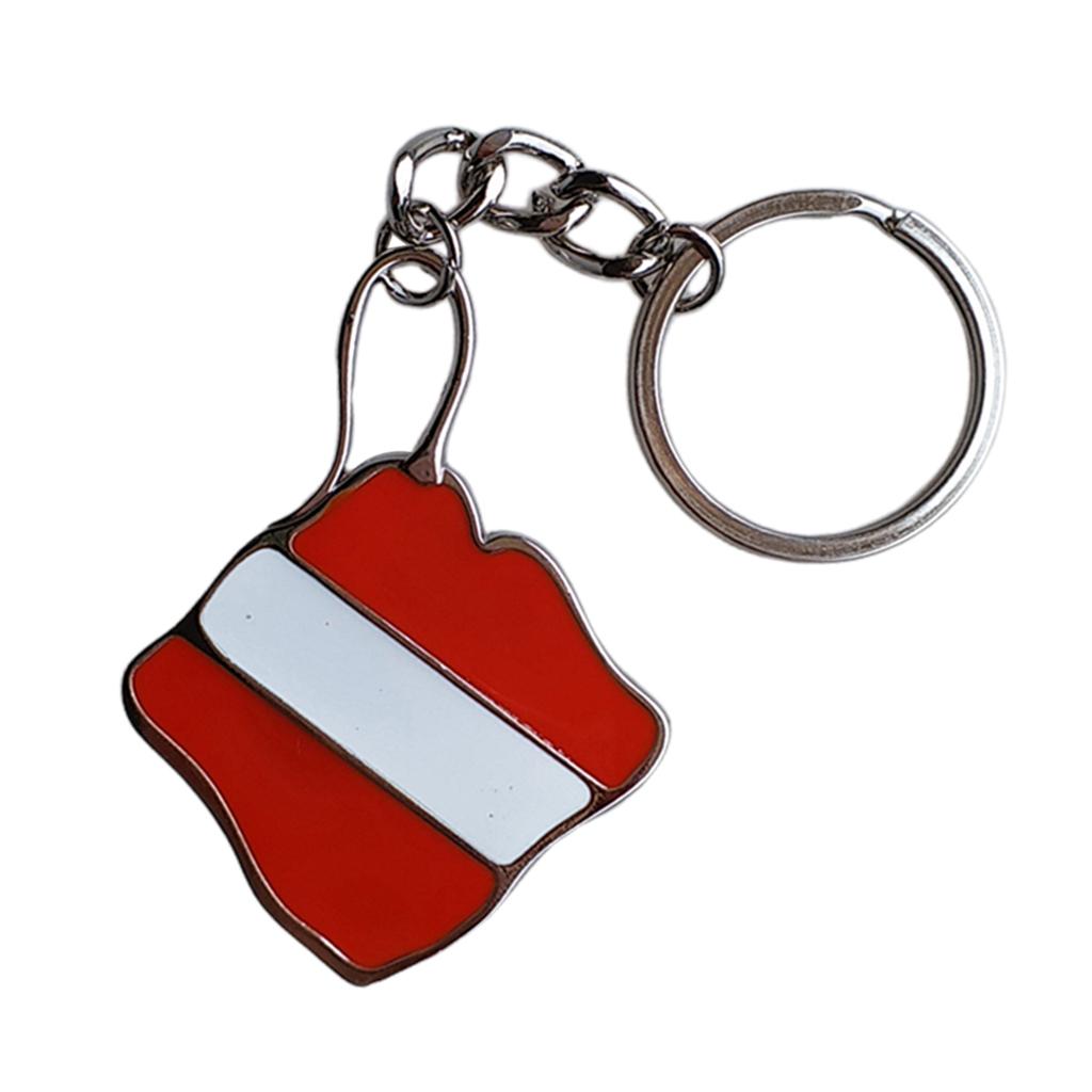 Zinc Alloy Diving Flag Key Chain Holder Keyring Keychain Pedant Dive Flag