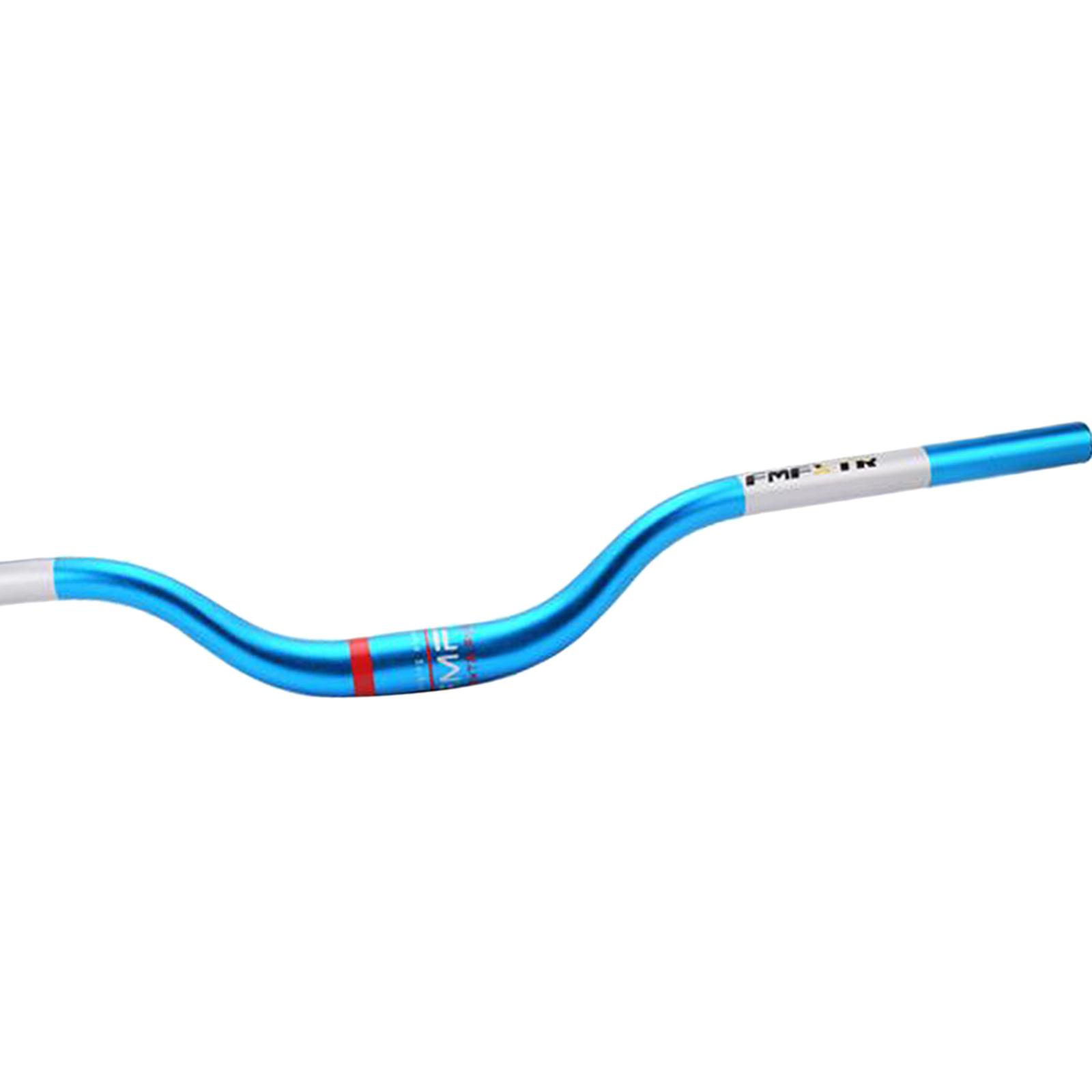 Mountain Bike Handlebar 31.8mm 720mm Extra Long Riser Bar Alloy Blue