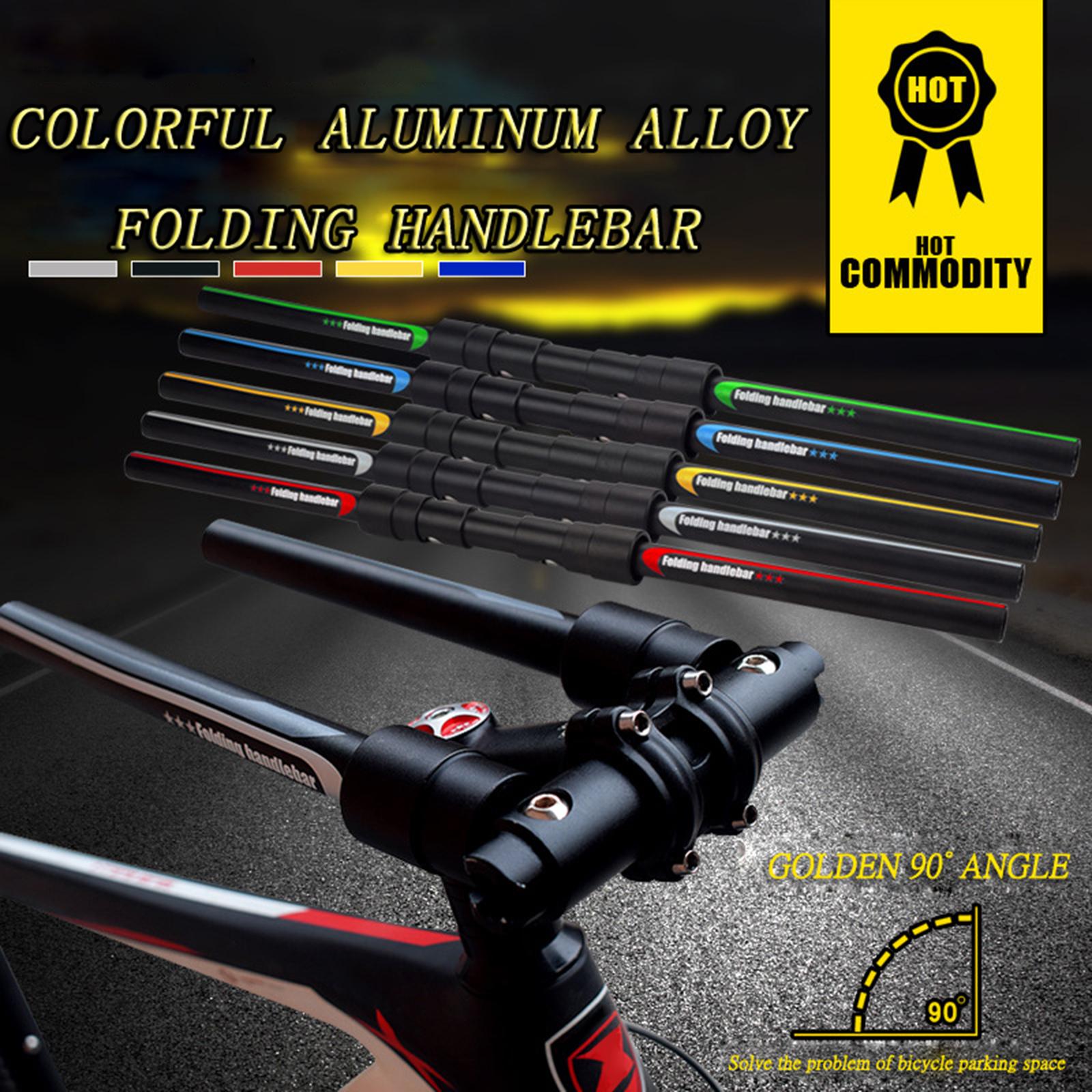 Folding Handlebar Racing Bicycle Scooter Flat Handle Bar Part 560mm Gray