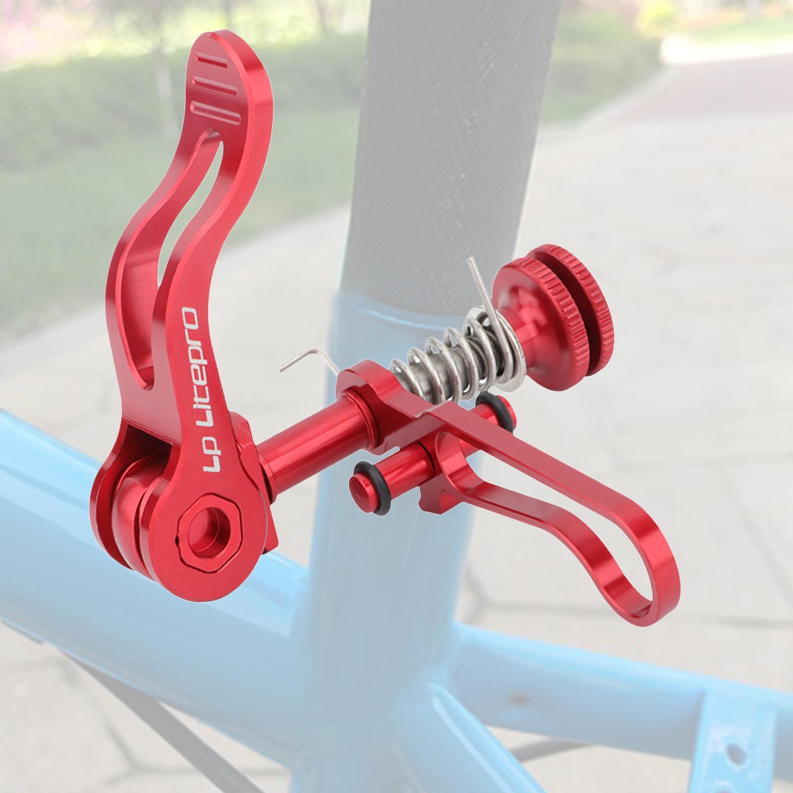 Bike Seatpost Clamp Folding Lever Clip Quick Release for Brompton Red