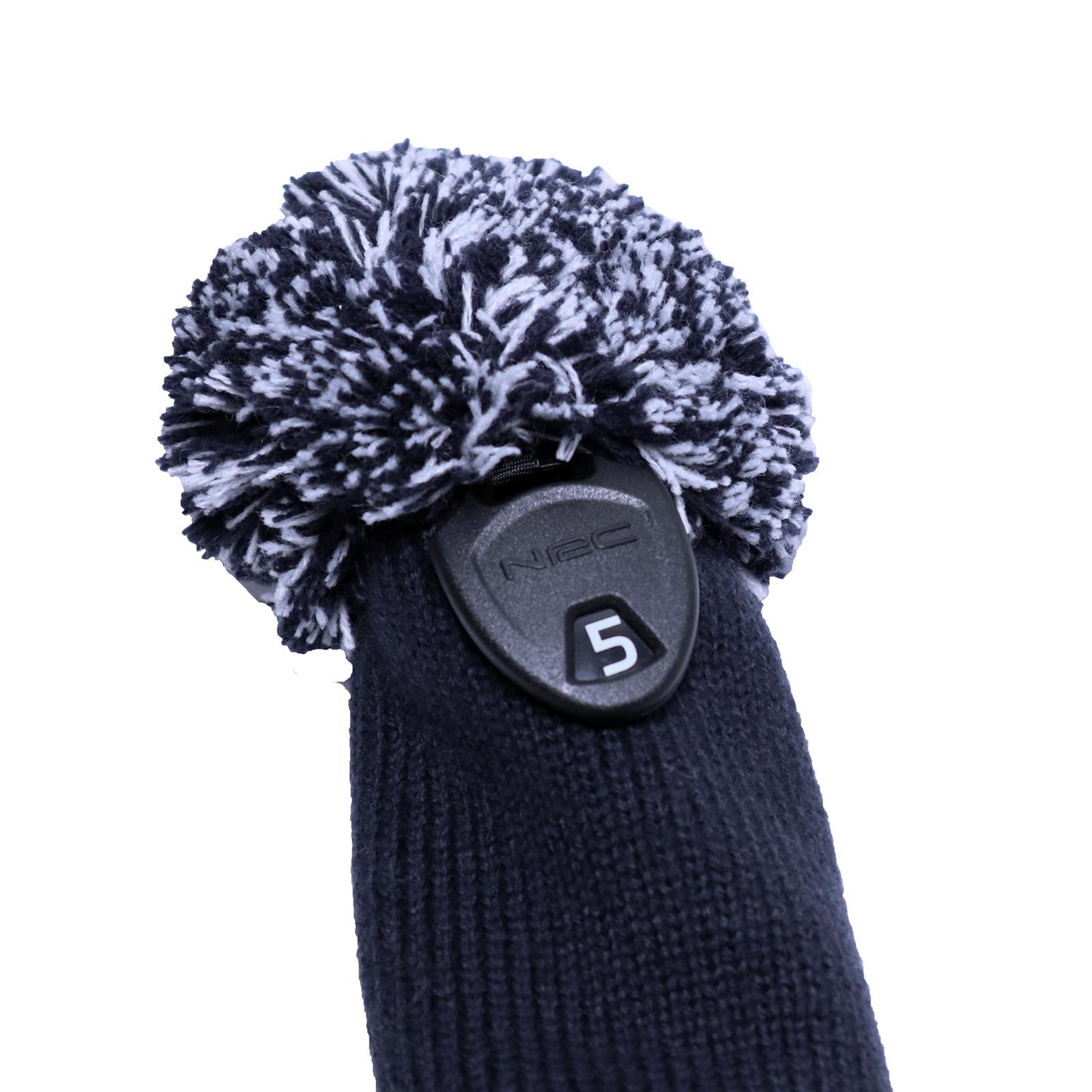 Knitted Golf Club Head Covers Fairway & Driver Golf Wood Headcover Long Neck